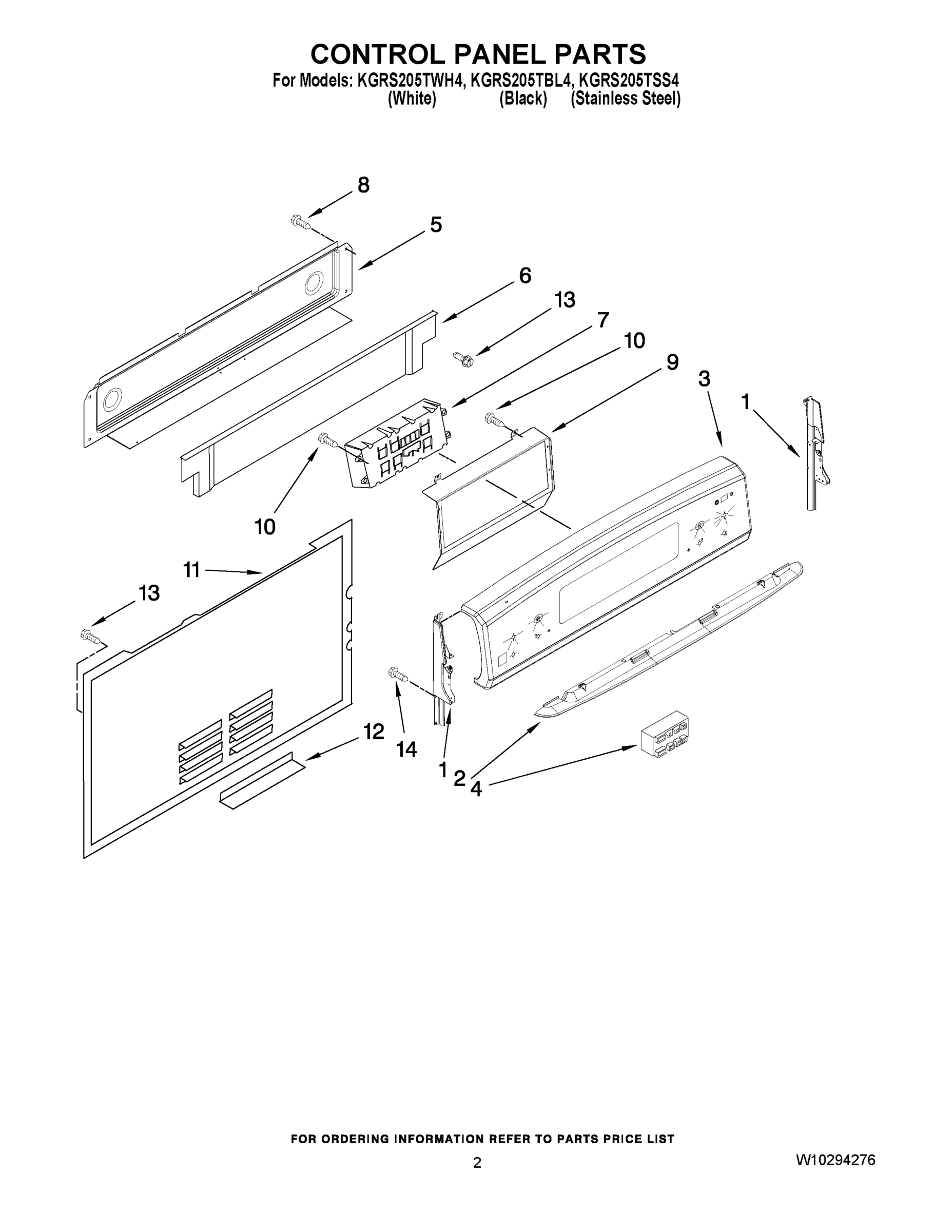 02 - CONTROL PANEL PARTS