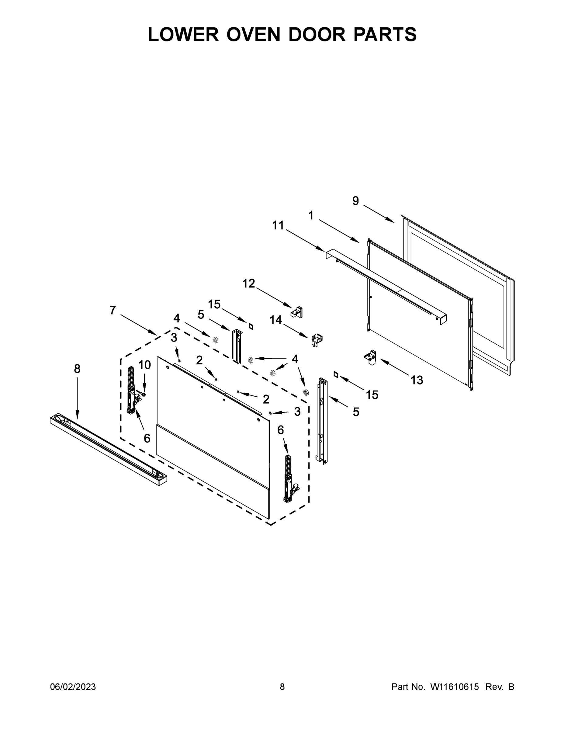 05 - LOWER OVEN DOOR PARTS