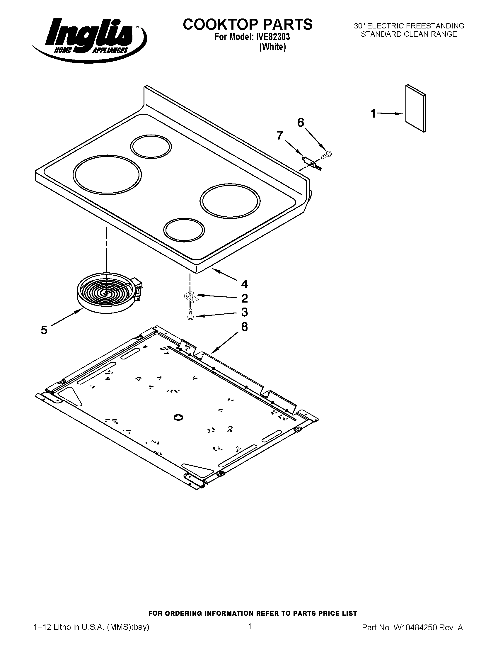 01 - COOKTOP PARTS