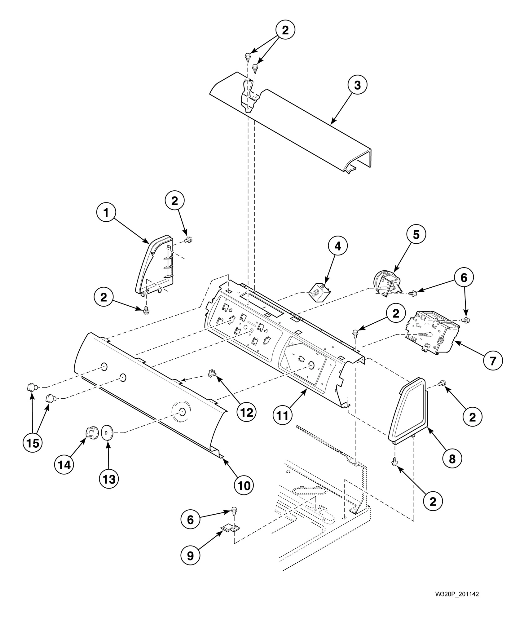 Graphic Panel, Control Support Panel and Controls (Drawing 2 of 9)