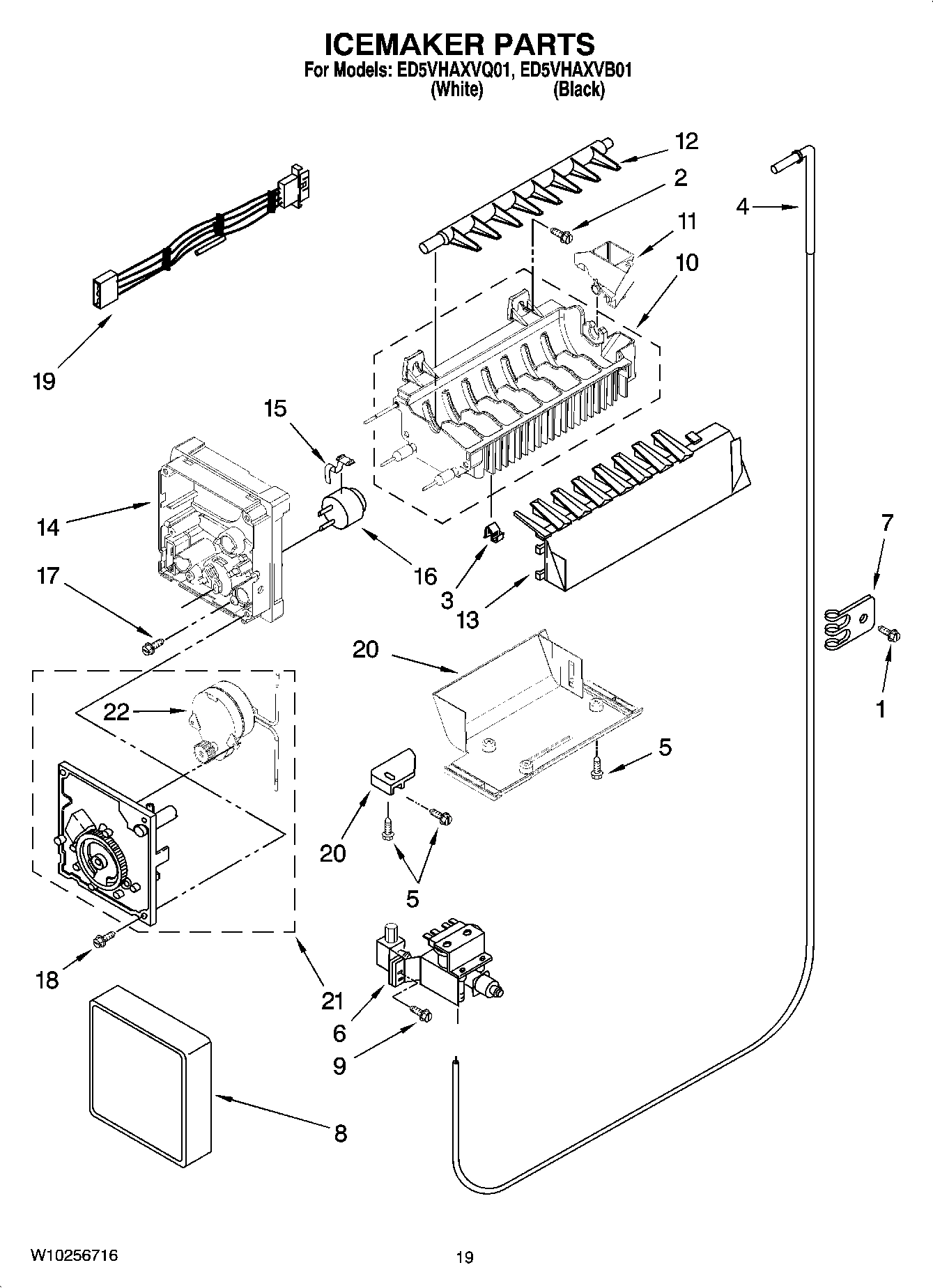 12 - ICEMAKER PARTS, OPTIONAL PARTS (NOT INCLUDED)