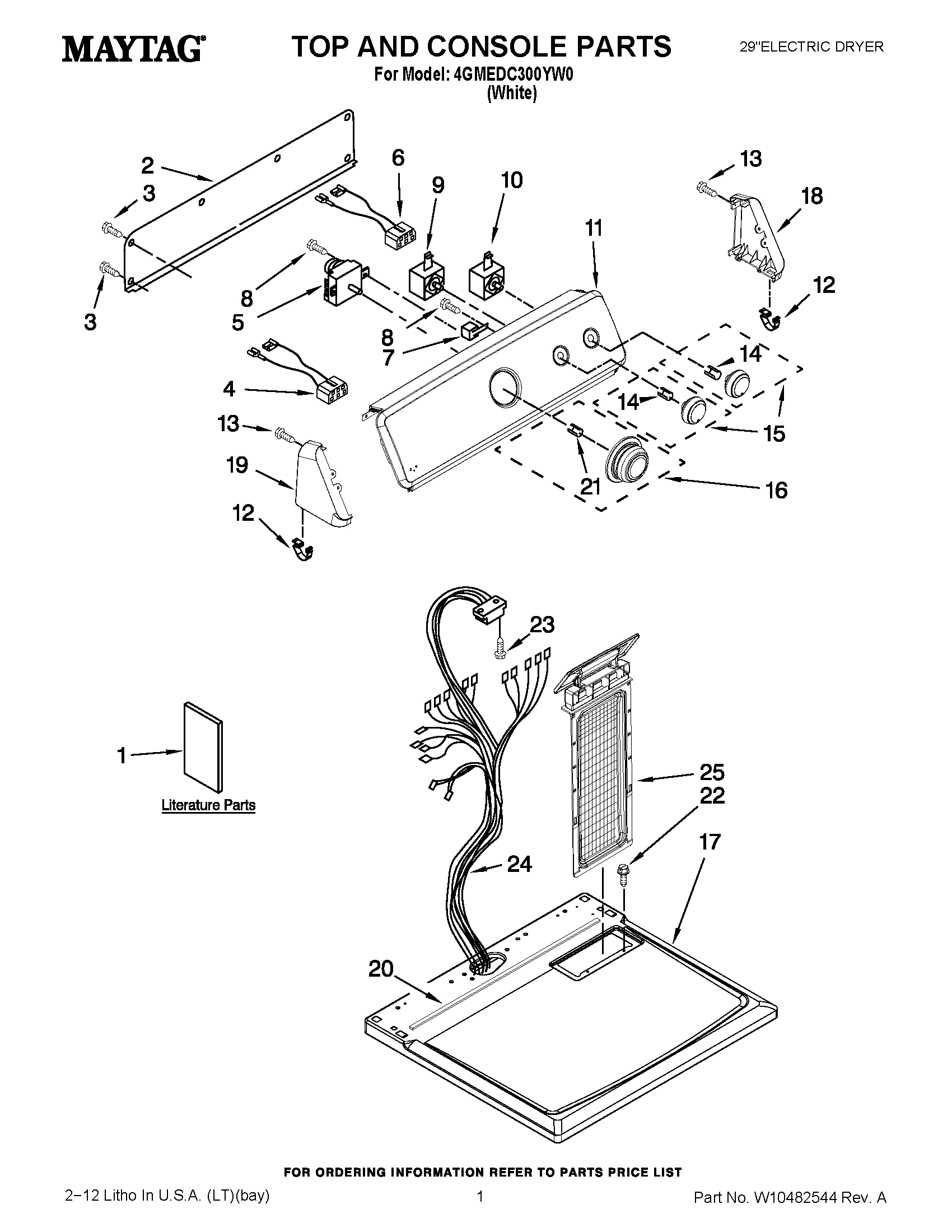 01 - TOP AND CONSOLE PARTS