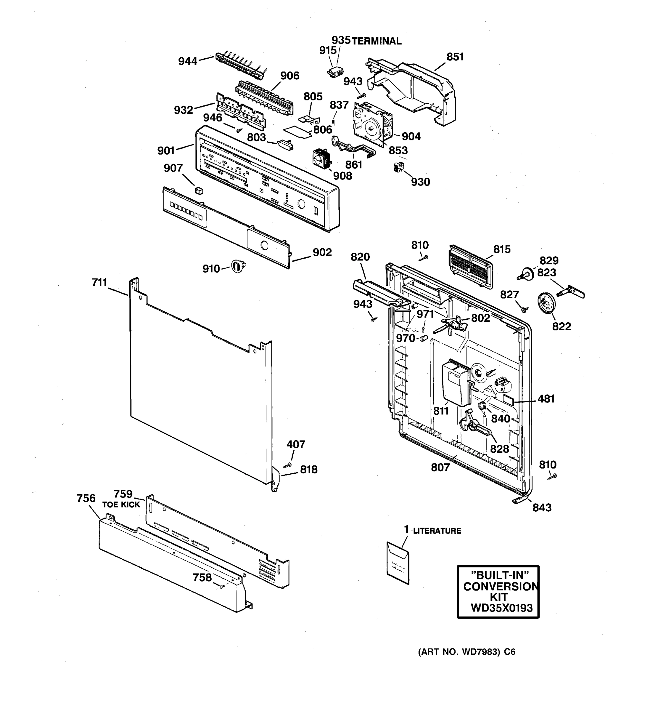 ESCUTCHEON & DOOR ASSEMBLY
