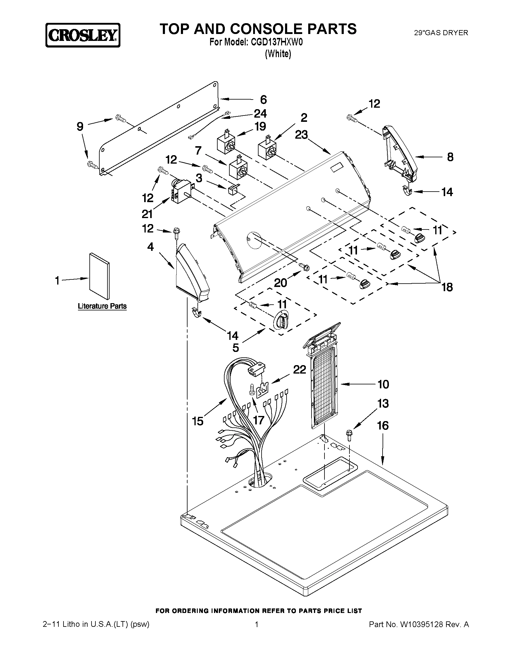 01 - TOP AND CONSOLE PARTS
