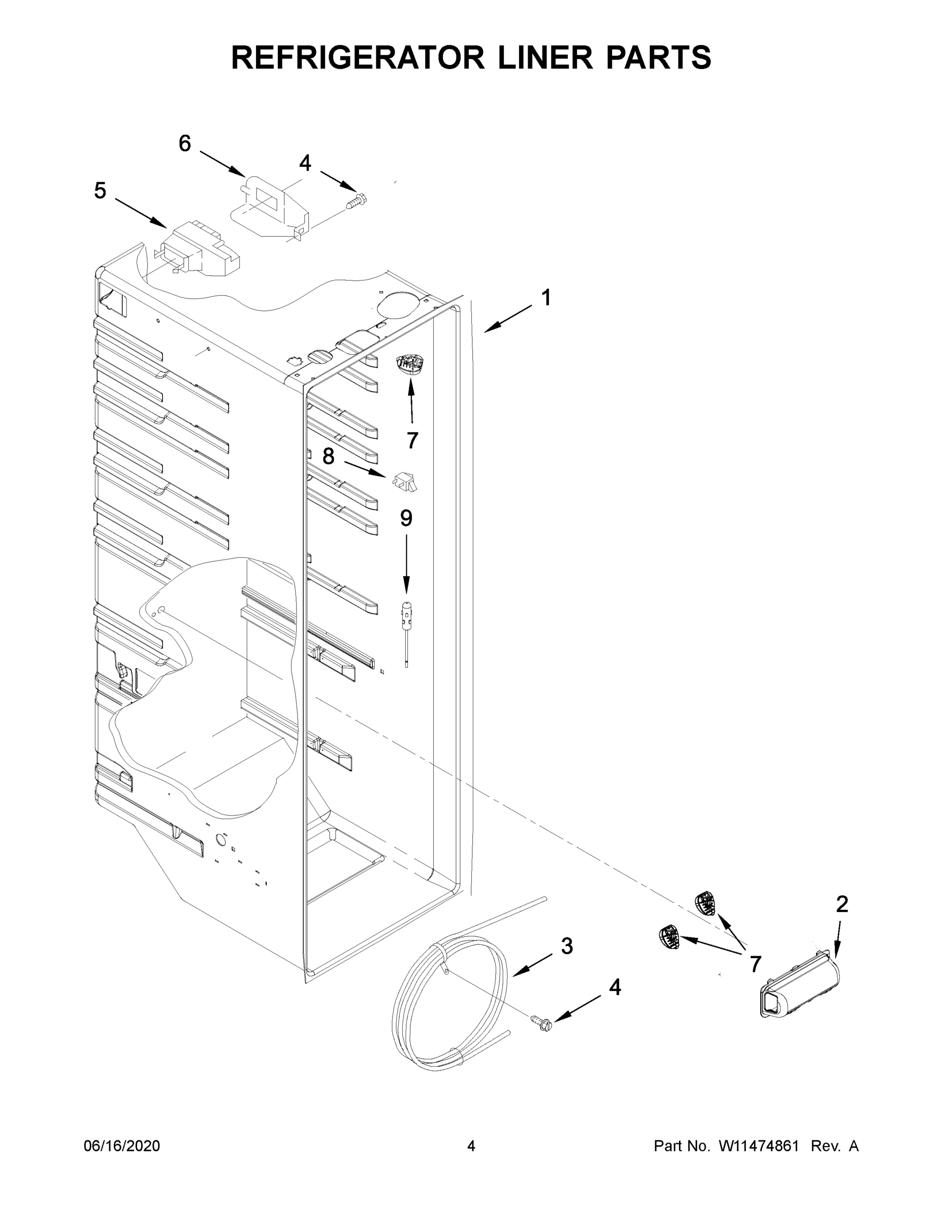 03 - REFRIGERATOR LINER PARTS