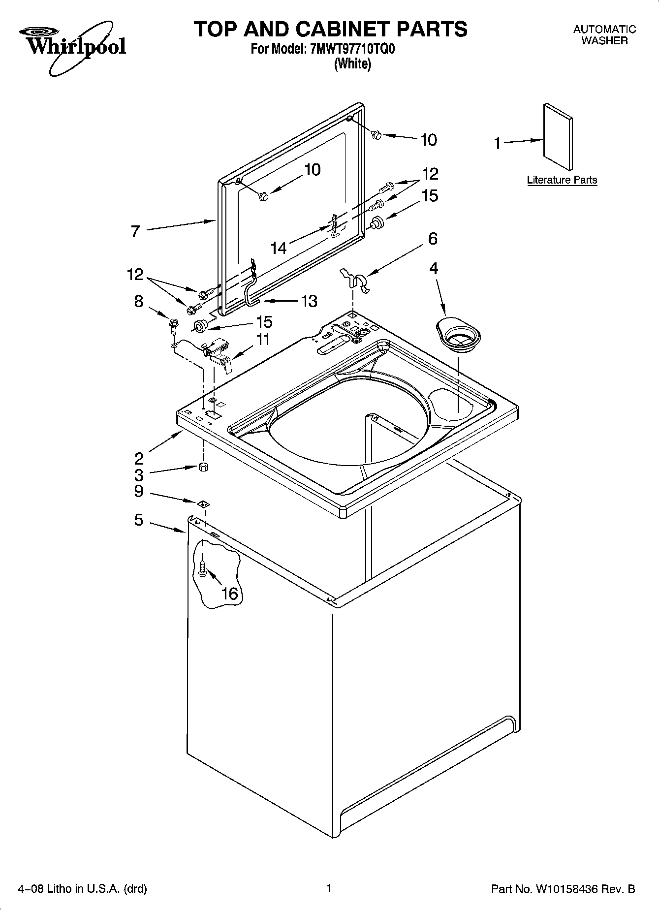 01 - TOP AND CABINET PARTS