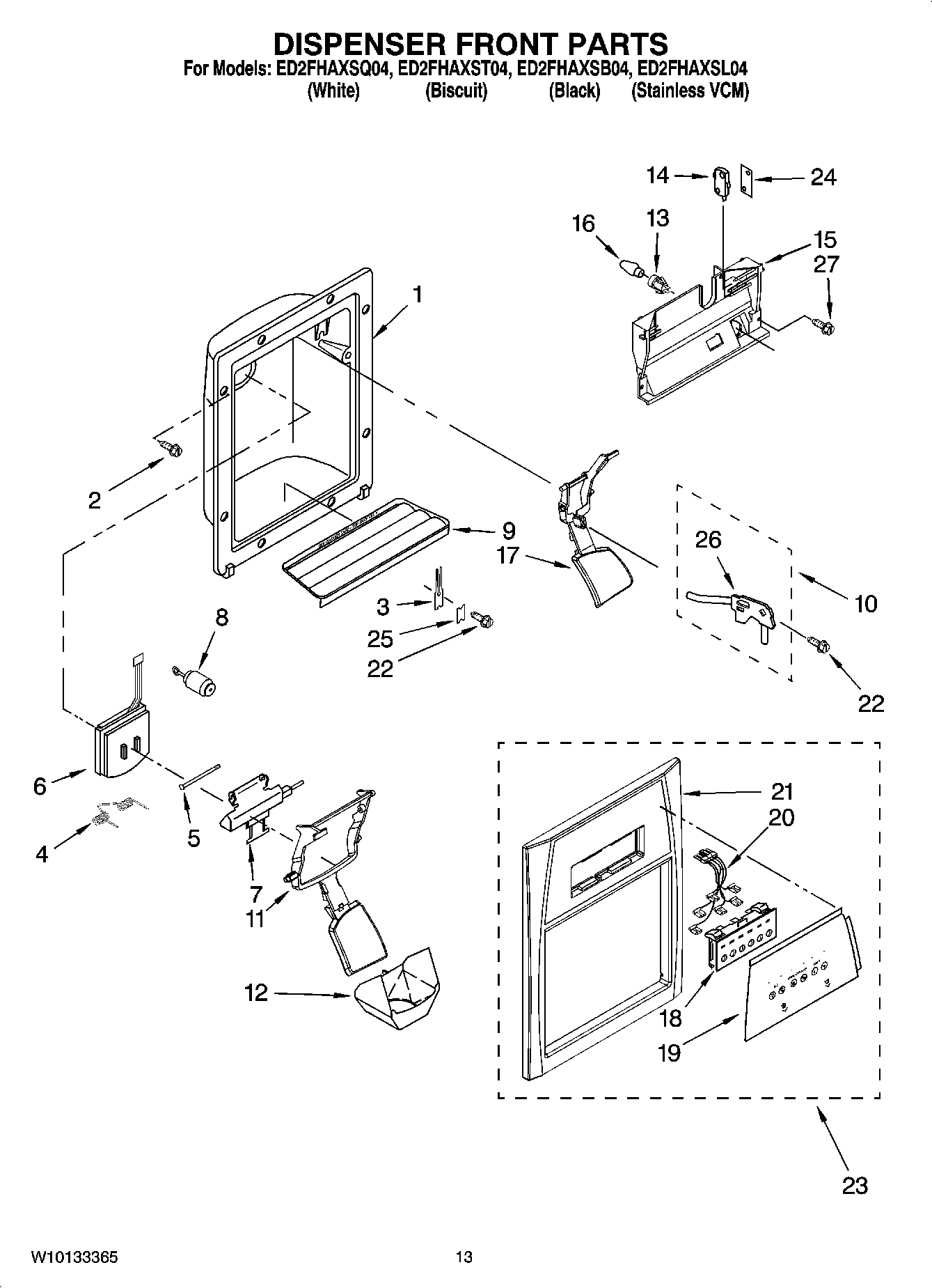 08 - DISPENSER FRONT PARTS