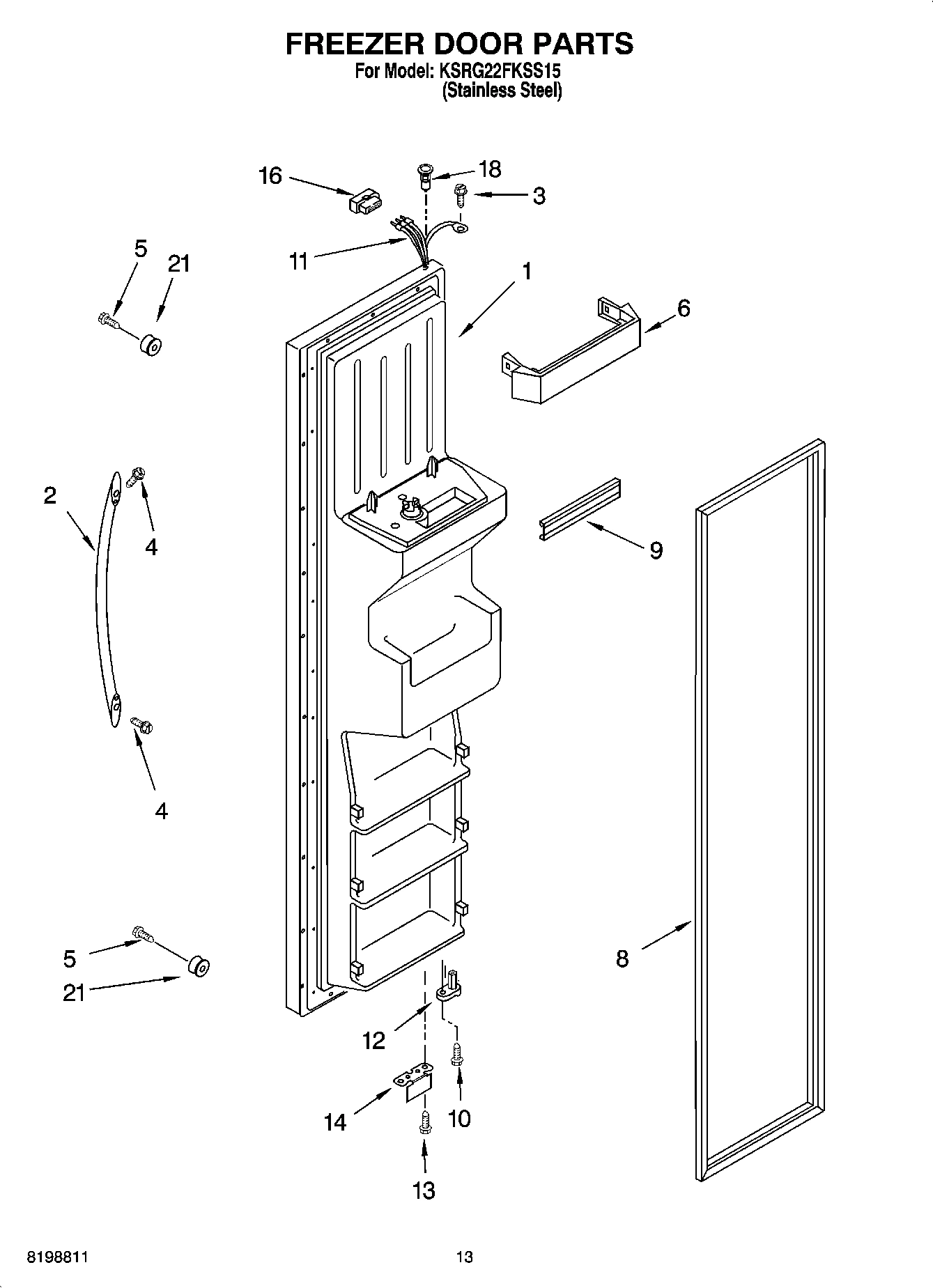 08 - FREEZER DOOR PARTS