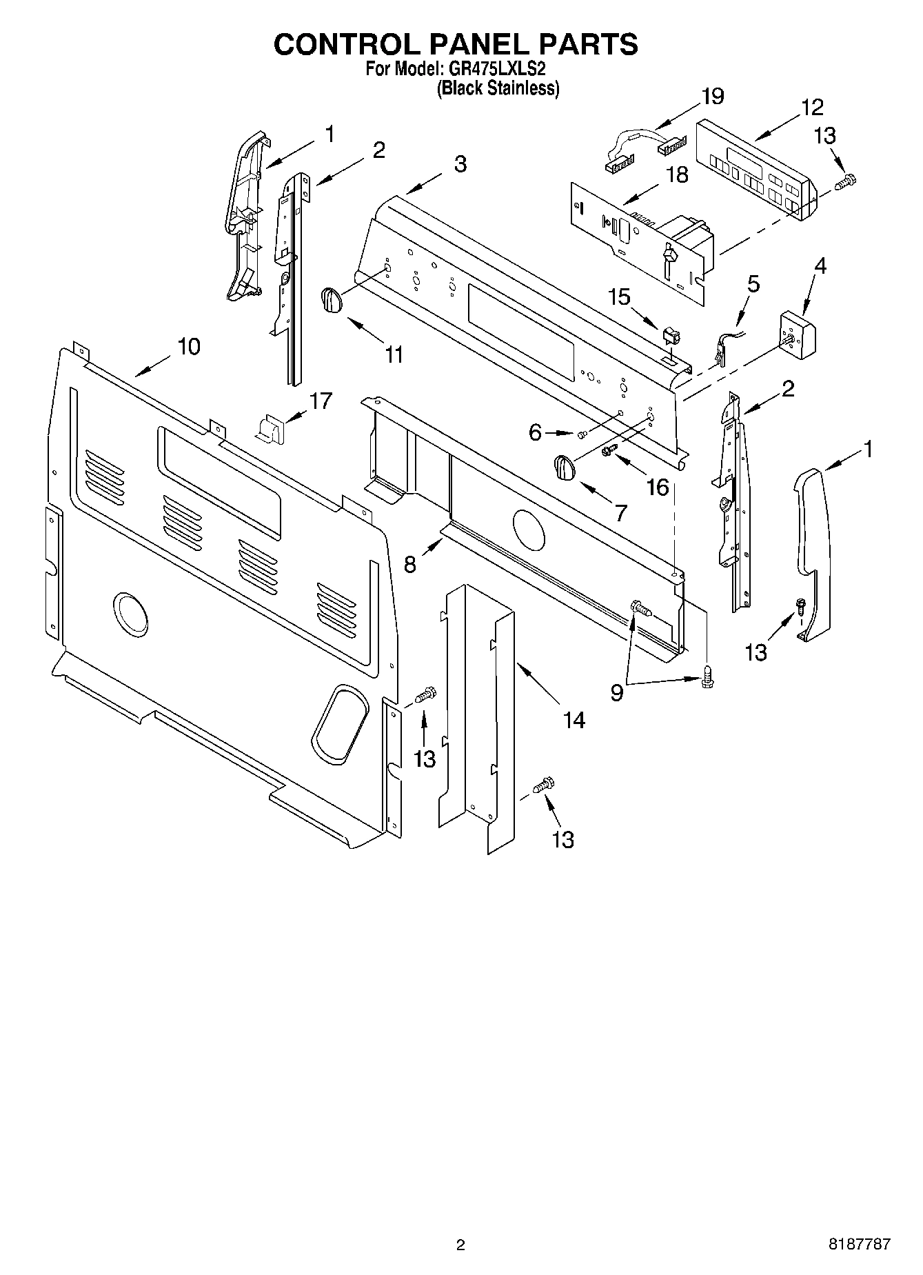 02 - CONTROL PANEL PARTS