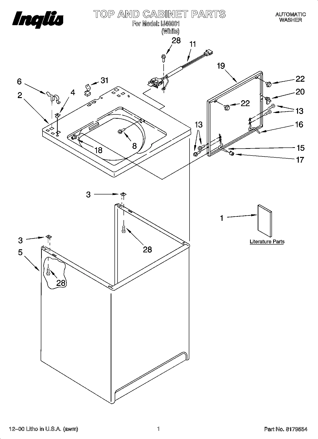 01 - TOP AND CABINET PARTS
