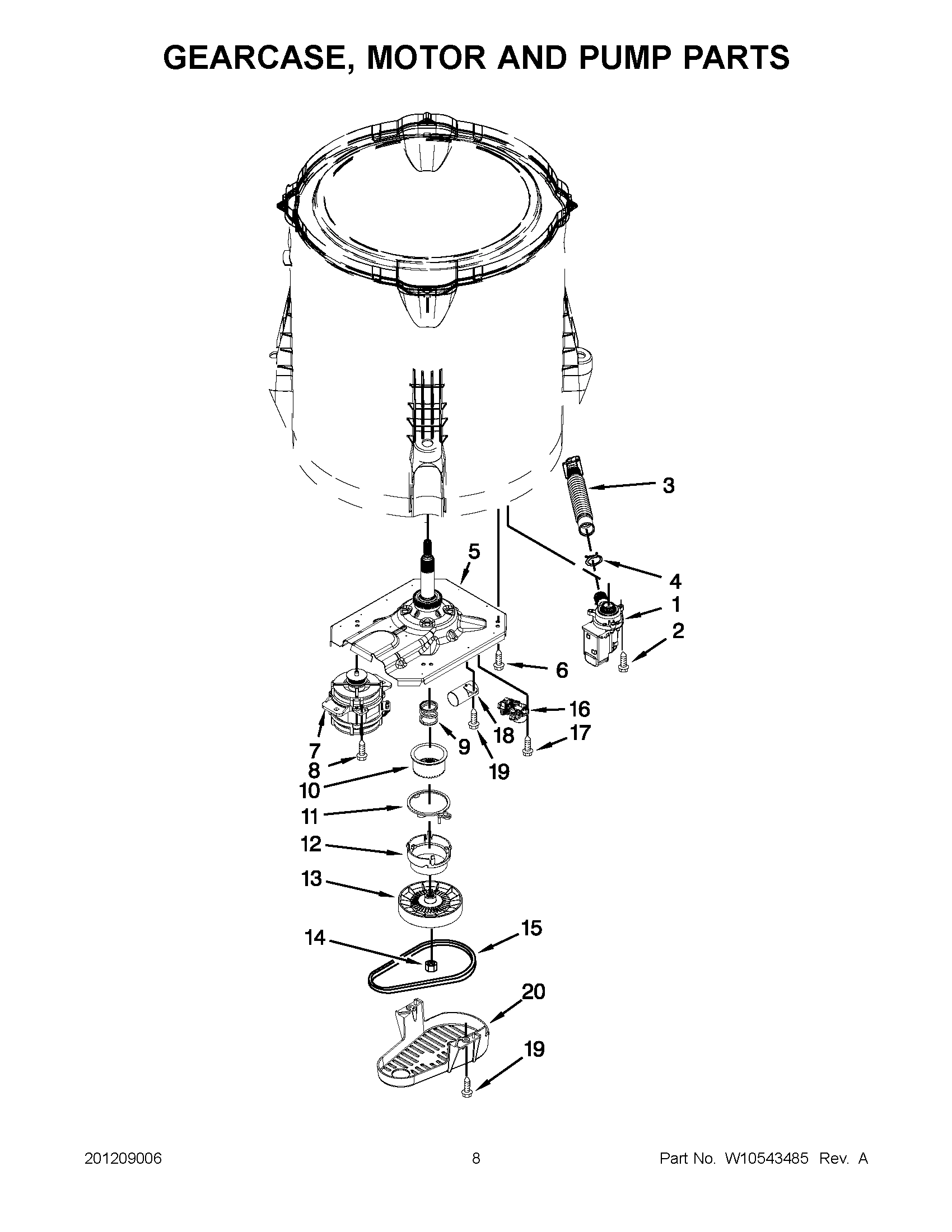 04 - GEARCASE, MOTOR AND PUMP PARTS