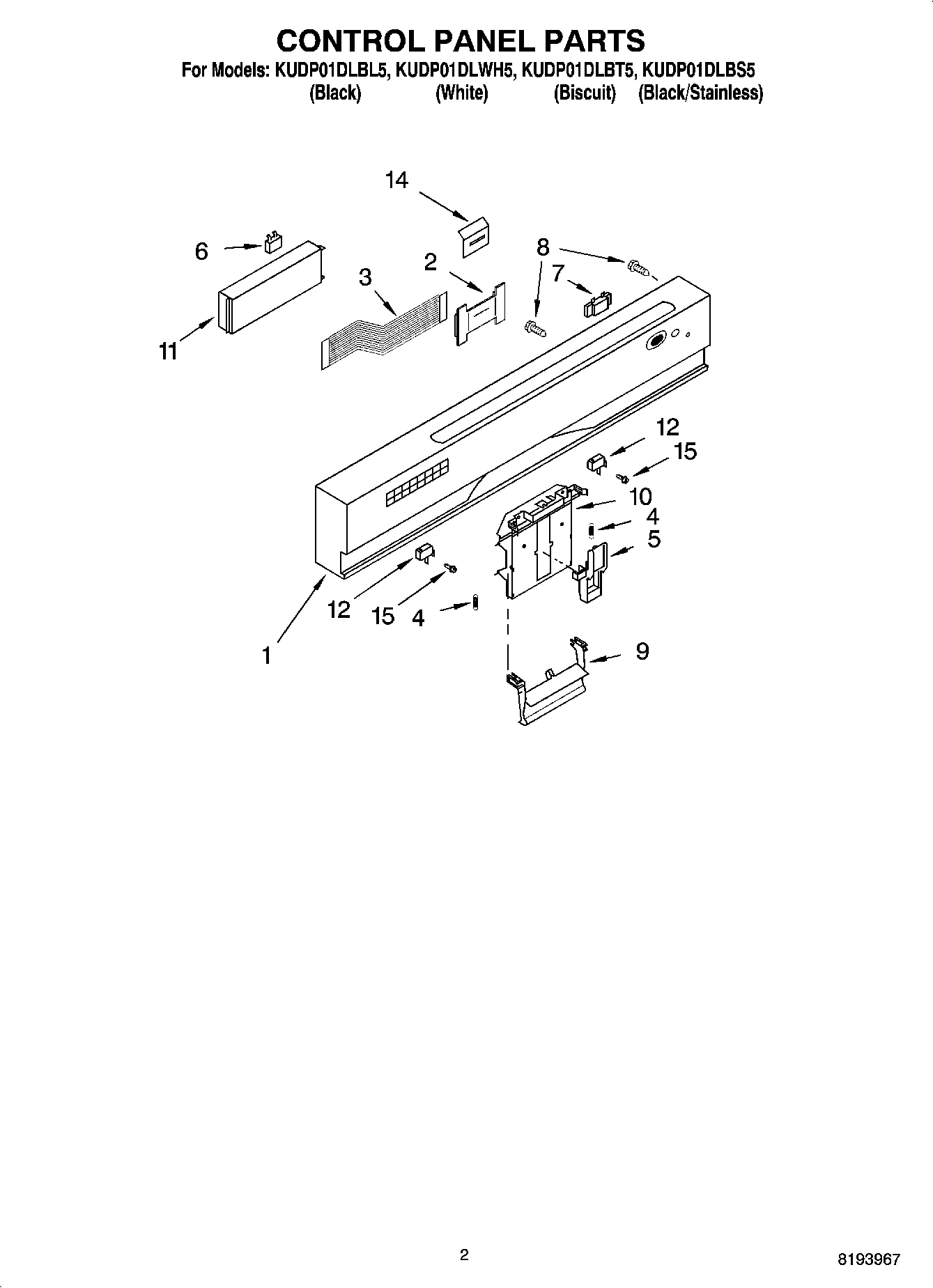 02 - CONTROL PANEL PARTS
