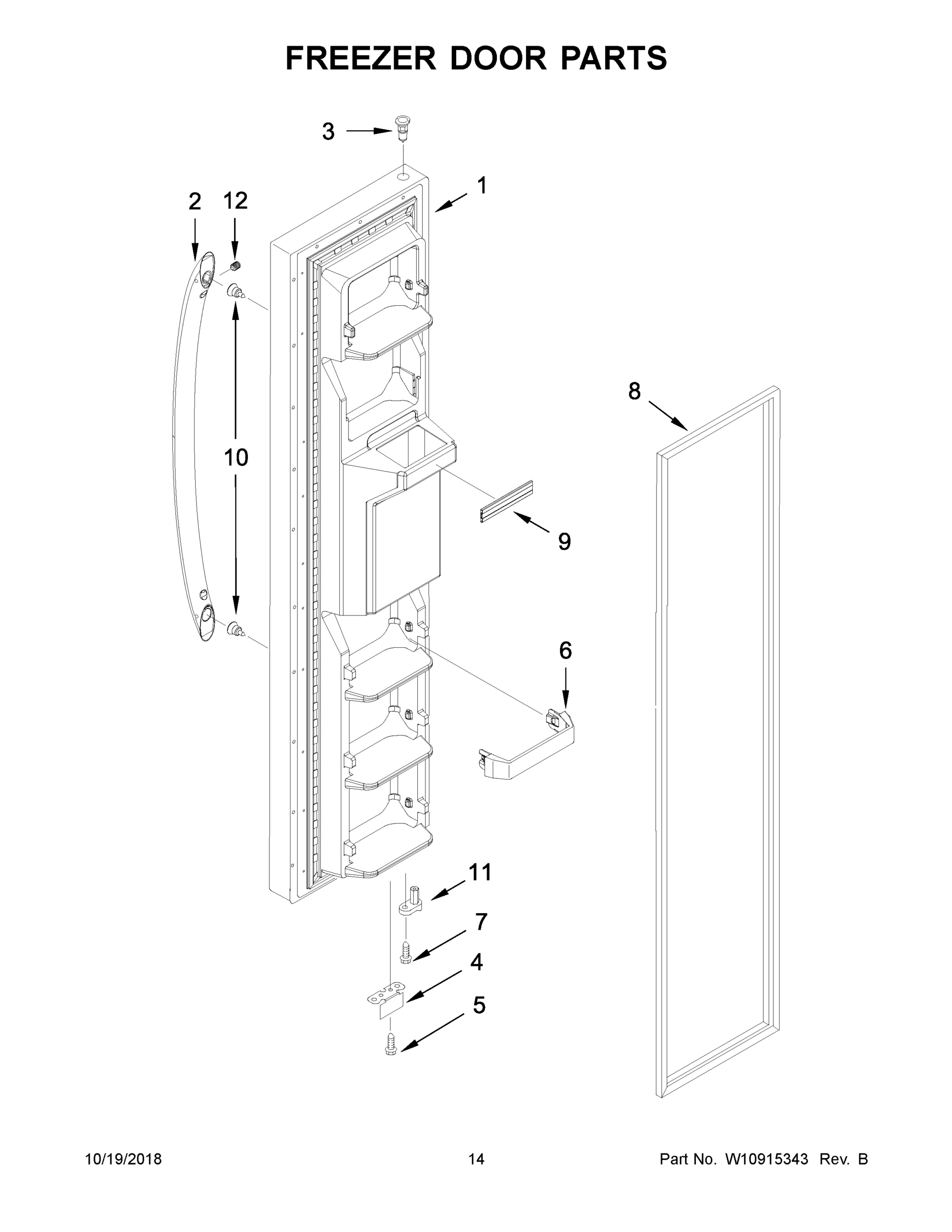 08 - FREEZER DOOR PARTS