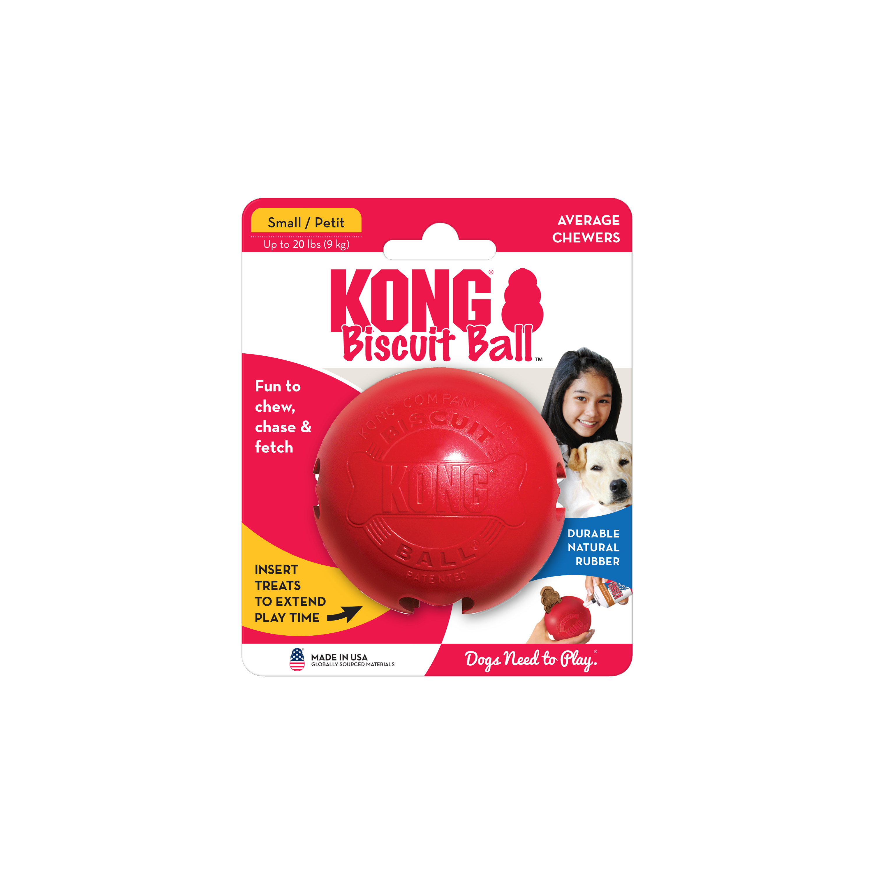 KONG Biscuit Ball onpack product afbeelding