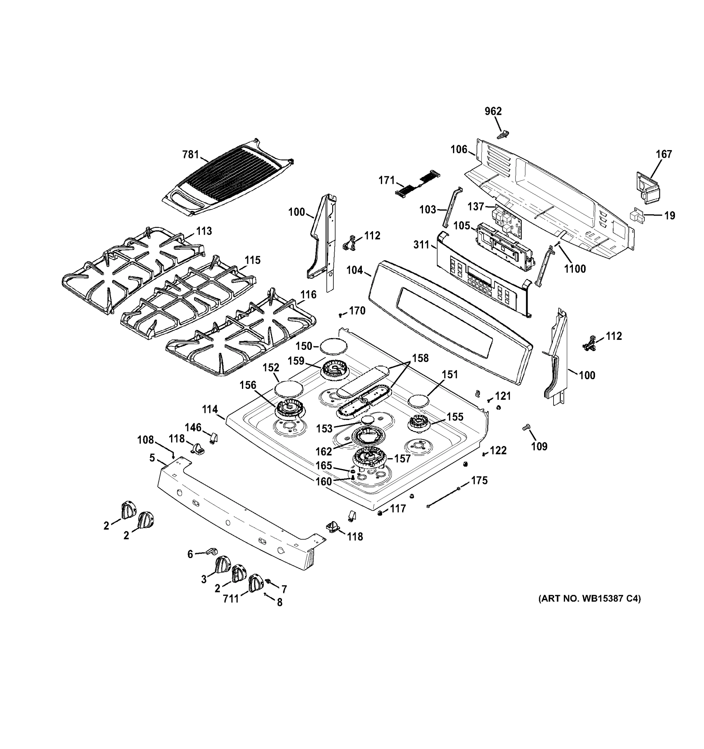 CONTROL PANEL & COOKTOP