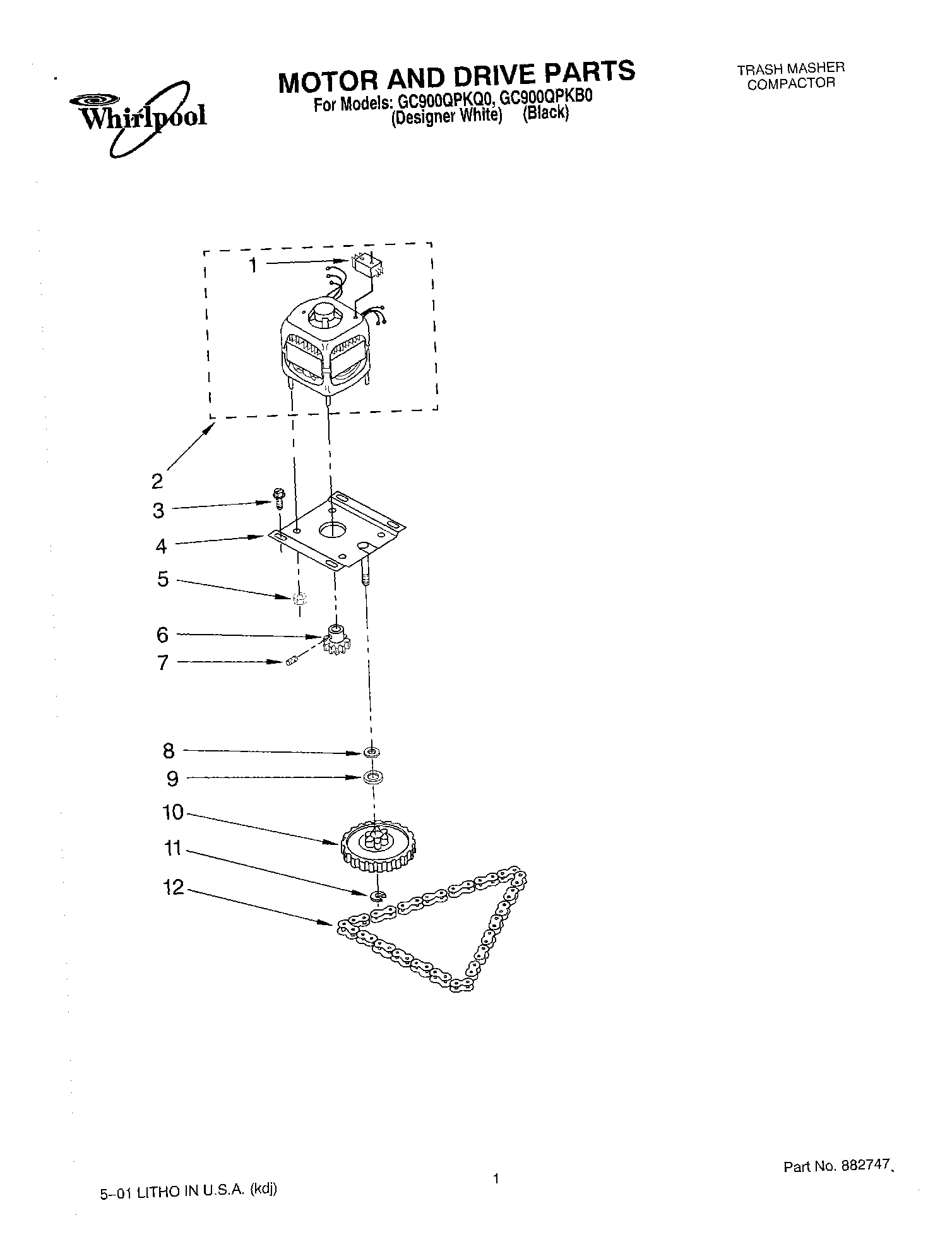 01 - MOTOR AND DRIVE, LIT/OPTIONAL