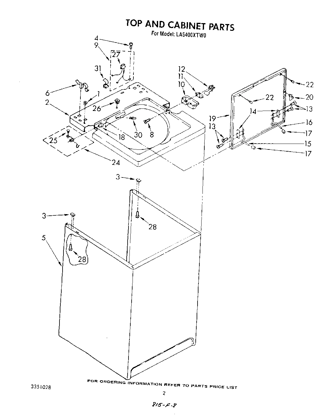 02 - TOP AND CABINET , LITERATURE AND OPTIONAL