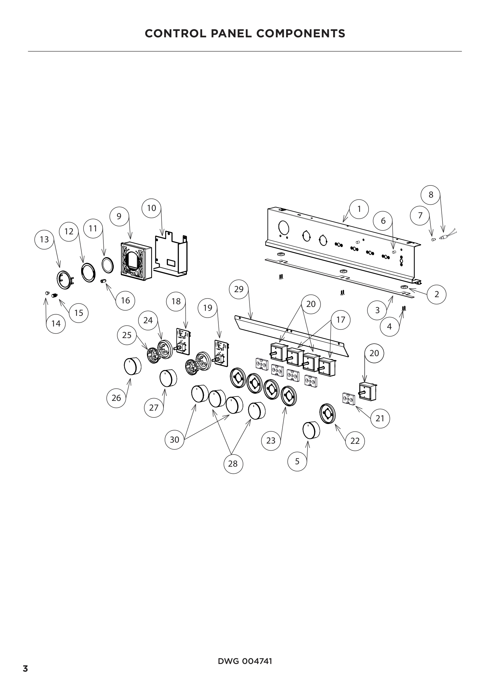 CONTROL PANEL COMPONENTS