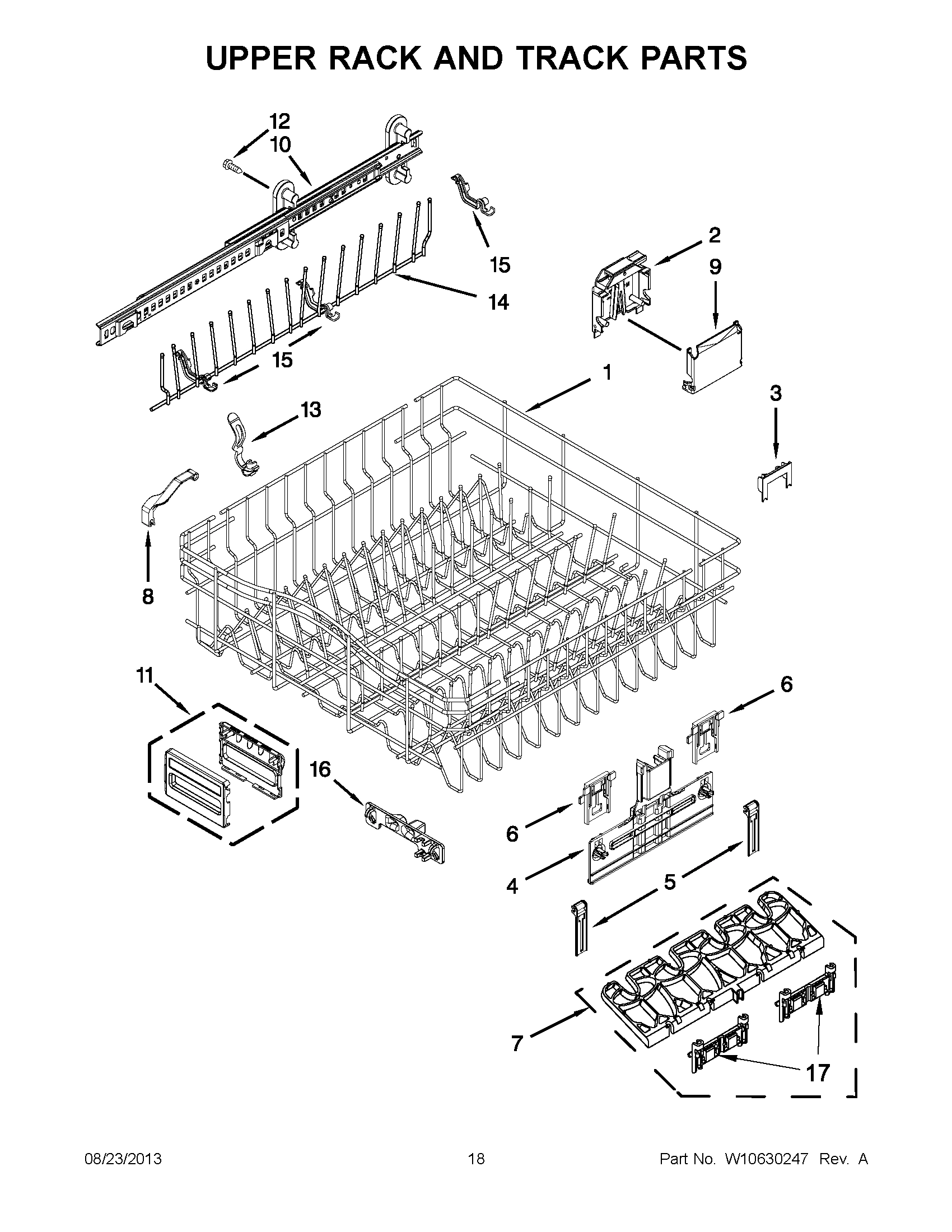 10 - UPPER RACK AND TRACK PARTS