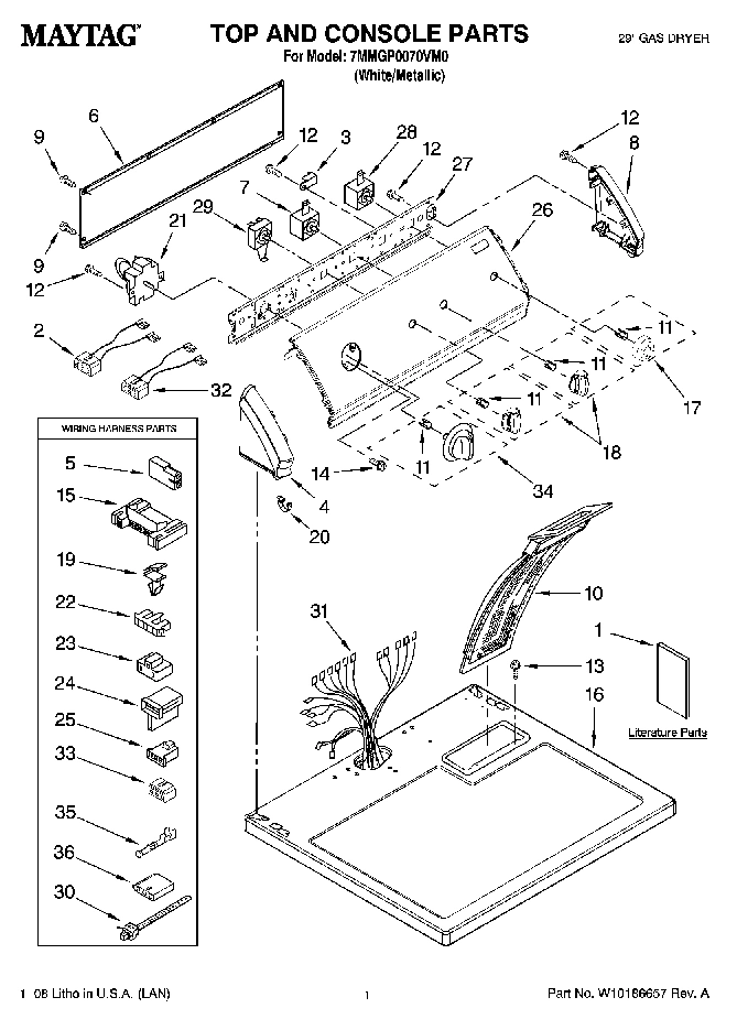 01 - TOP AND CONSOLE PARTS
