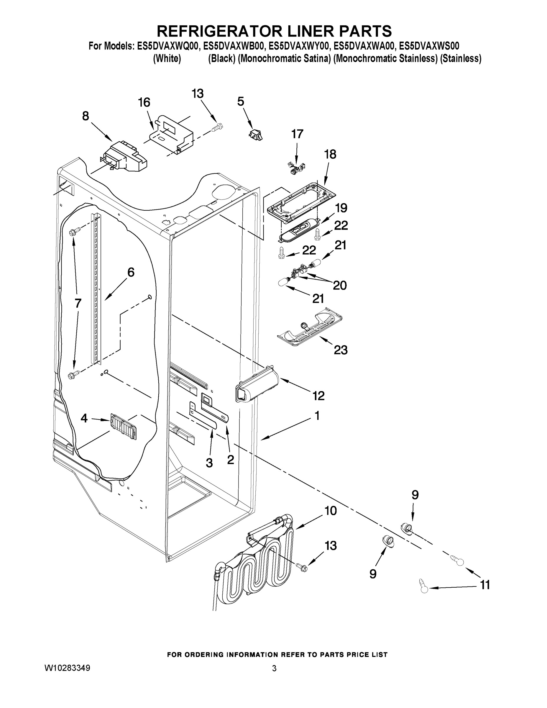 02 - REFRIGERATOR LINER PARTS