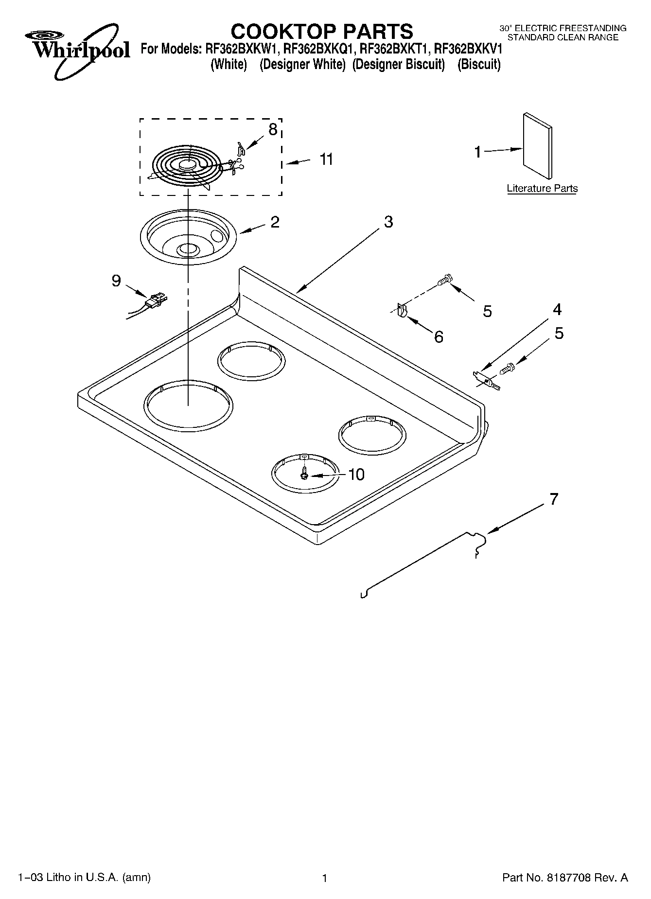 01 - COOKTOP PARTS