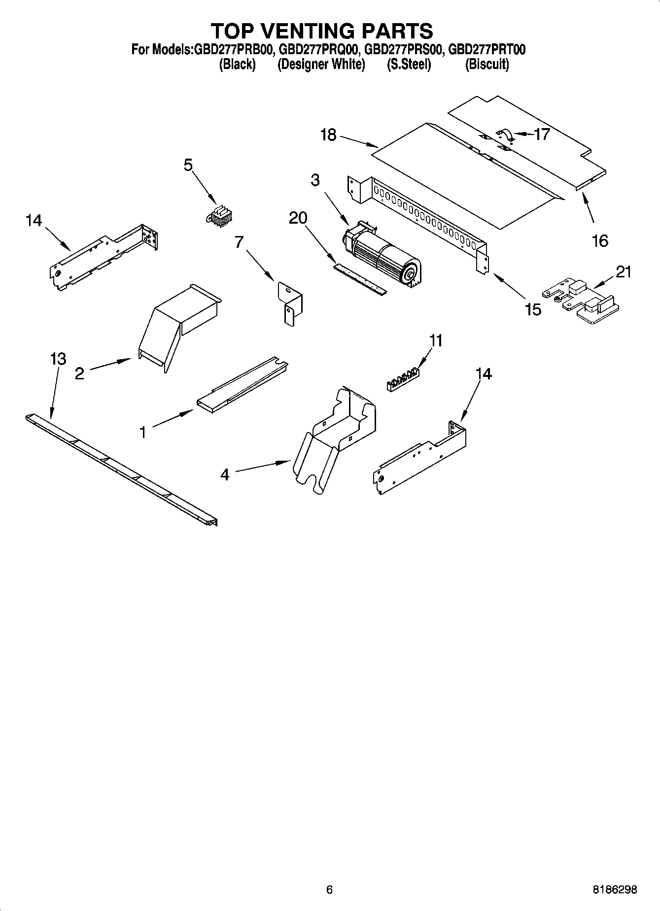 05 - TOP VENTING PARTS, OPTIONAL PARTS