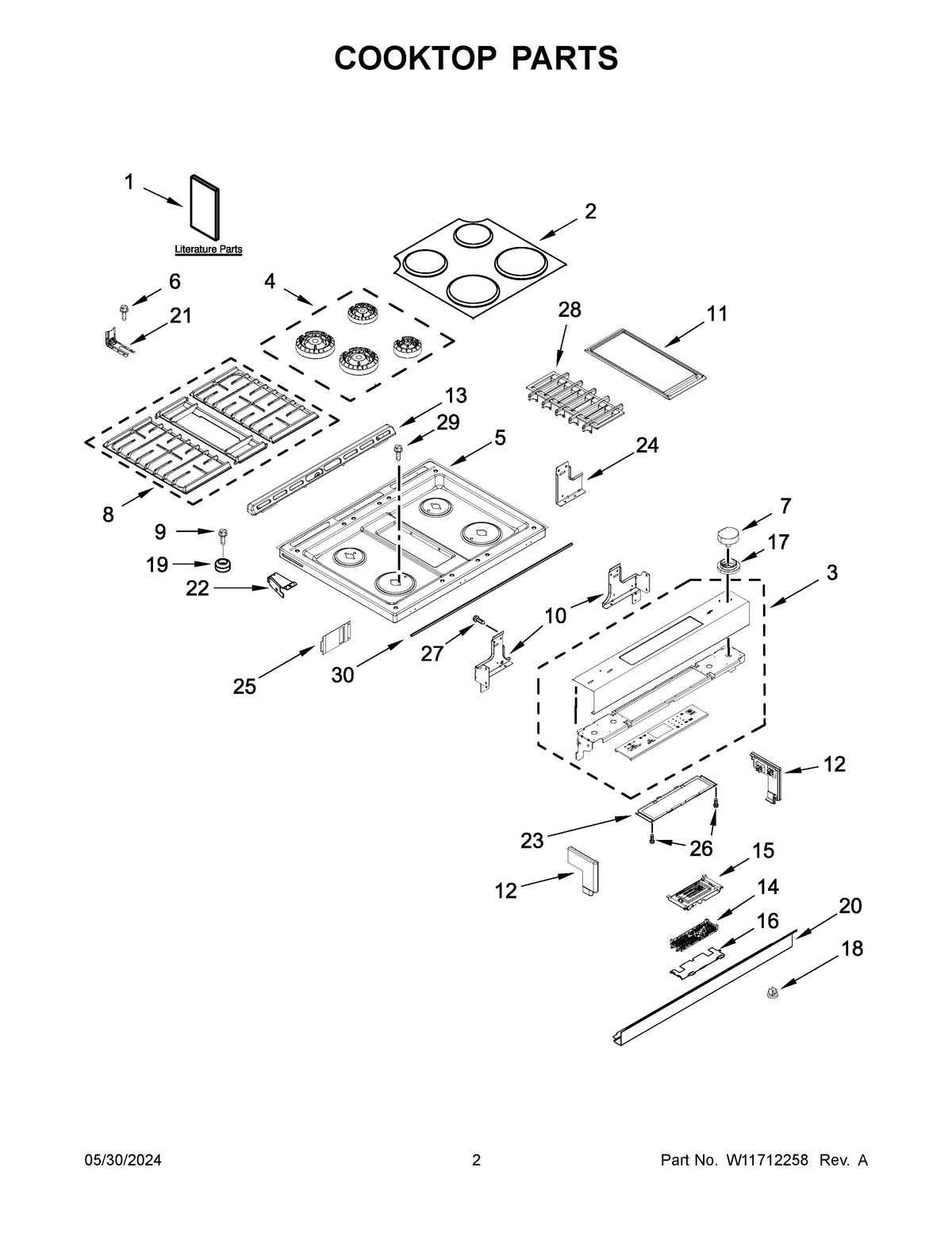 02 - COOKTOP PARTS