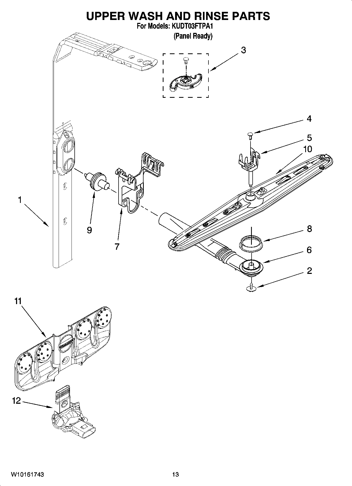 10 - UPPER WASH AND RINSE PARTS