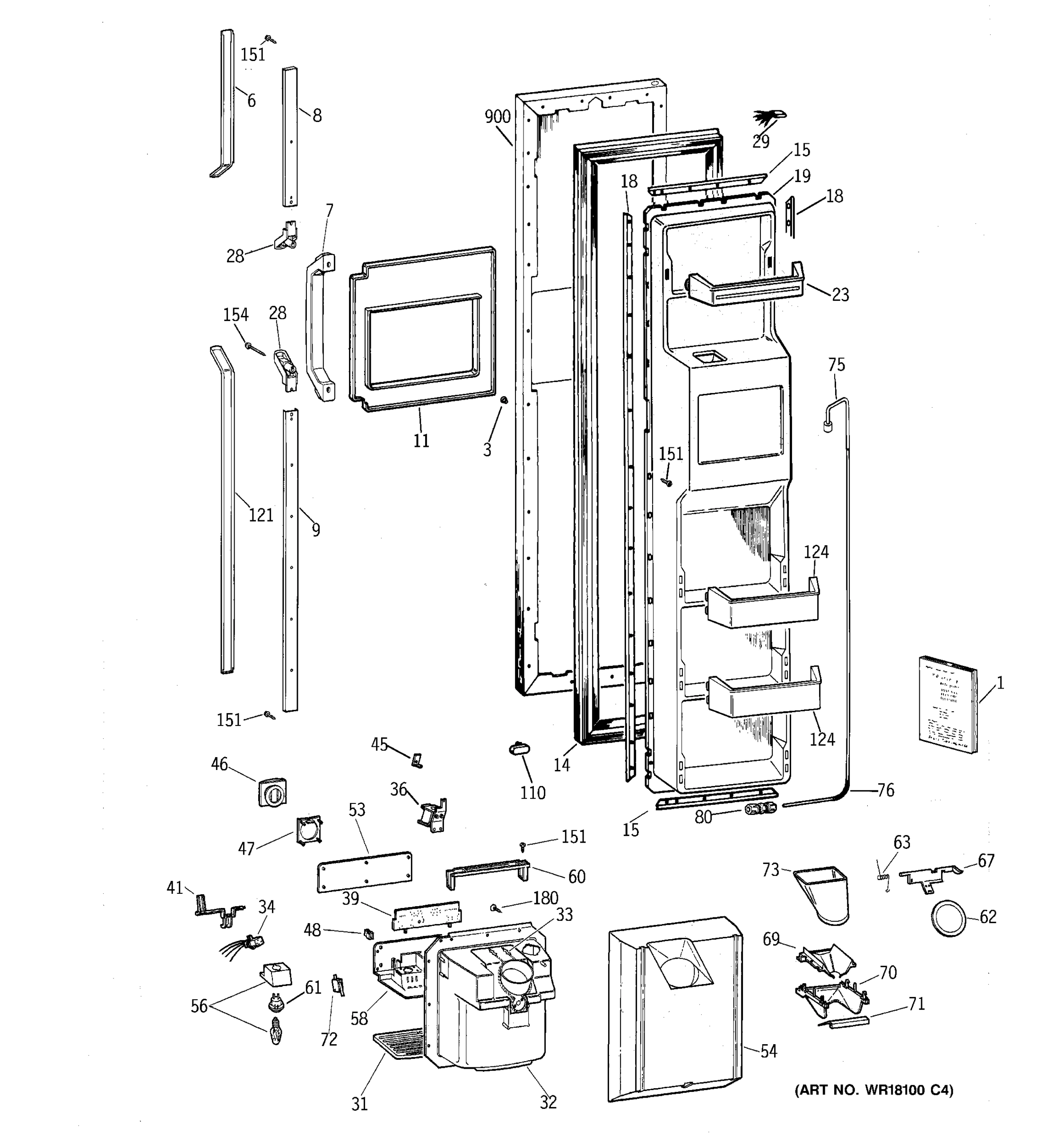 FREEZER DOOR