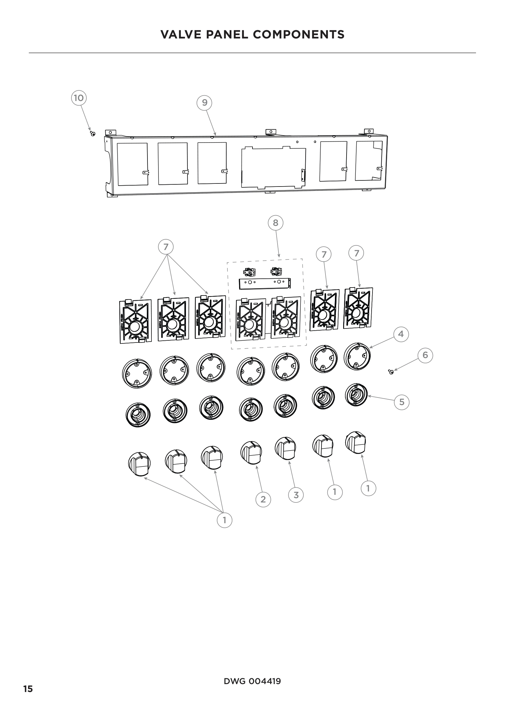 VALVE PANEL COMPONENTS