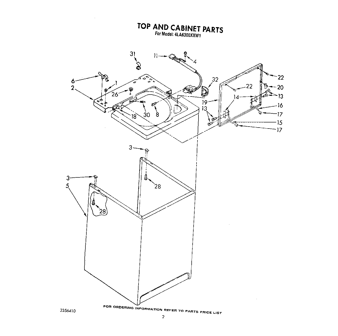 02 - TOP AND CABINET, LIT/OPTIONAL