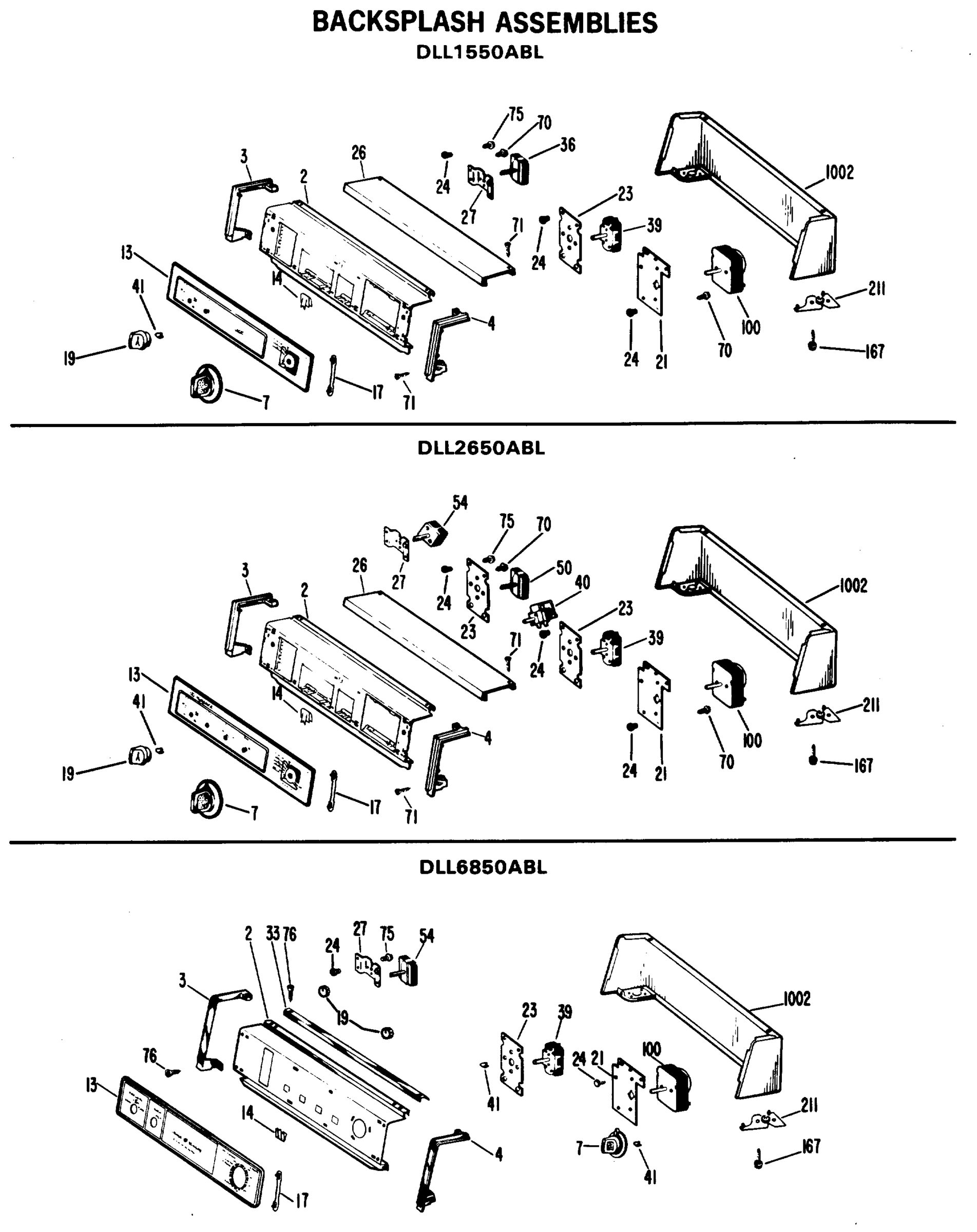 BACKSPLASH ASSEMBLIES