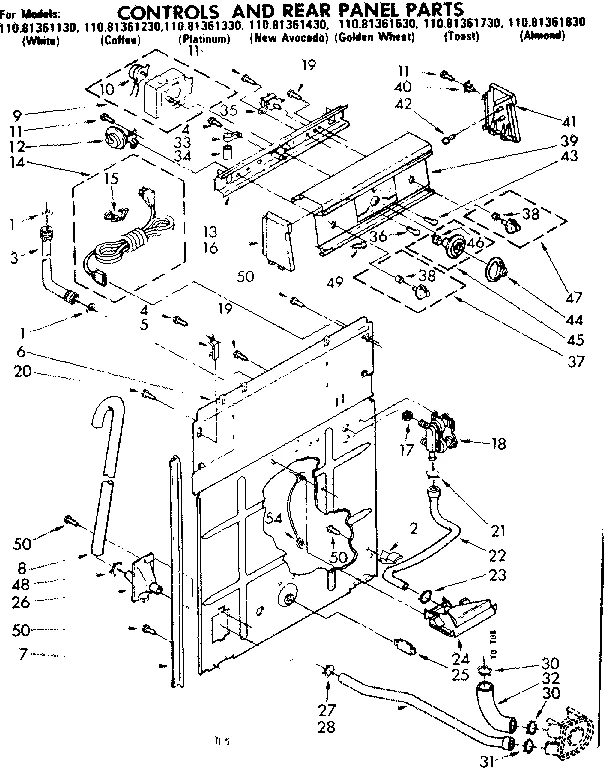 CONTROLS & REAR PANEL PARTS