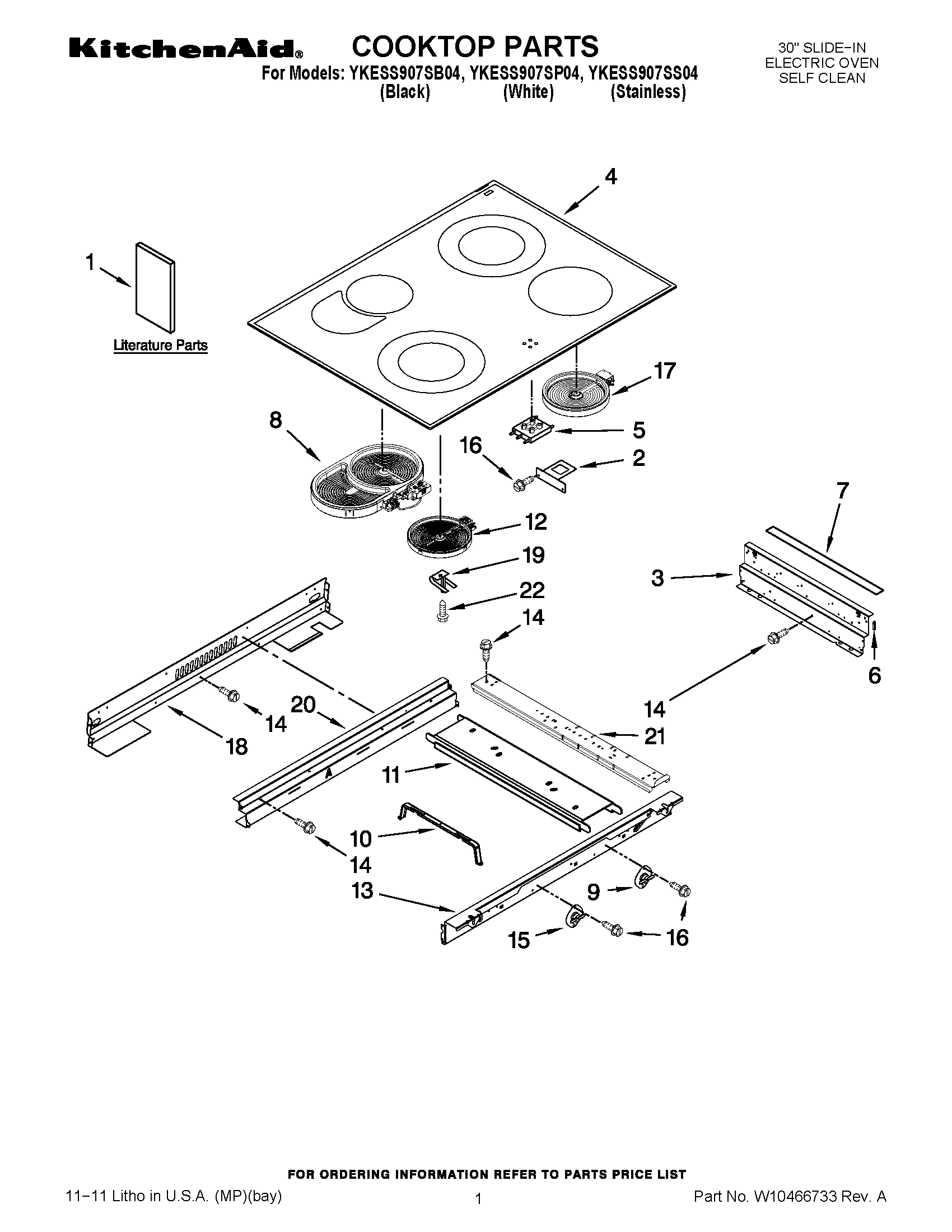 01 - COOKTOP PARTS