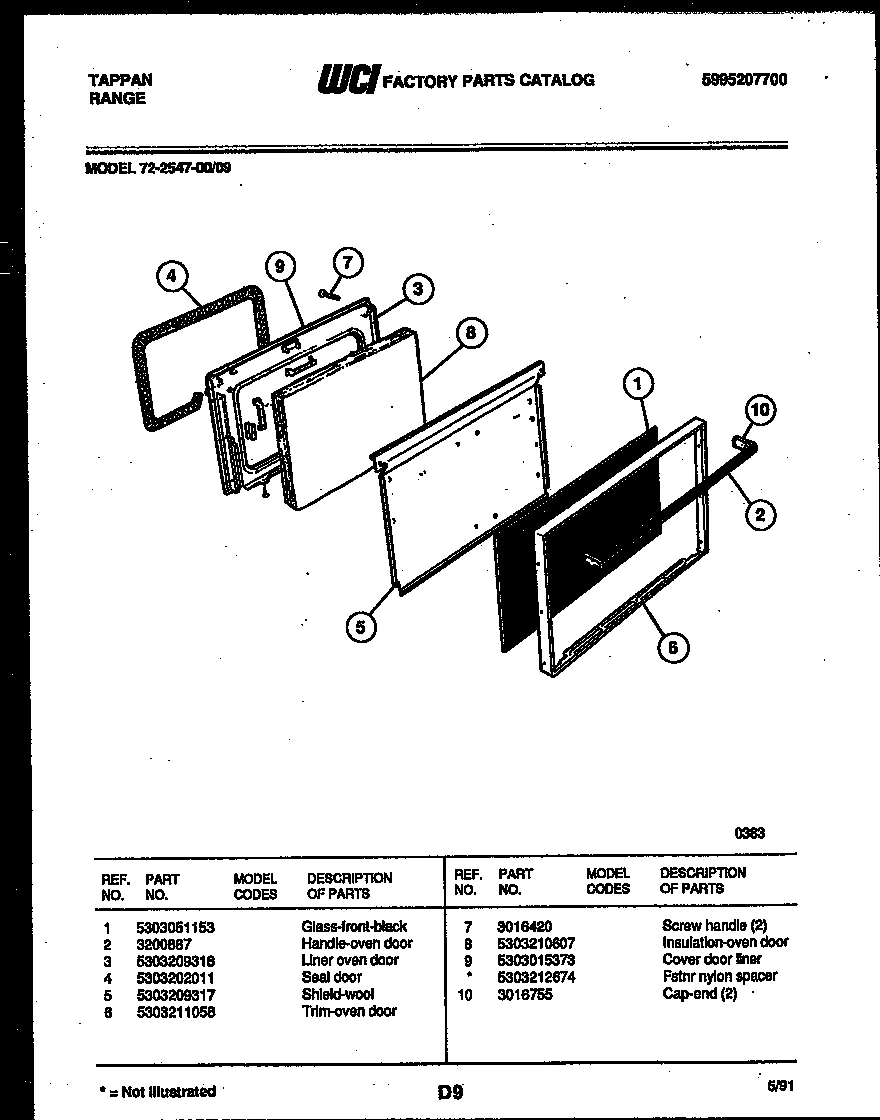04 - LOWER OVEN DOOR PARTS