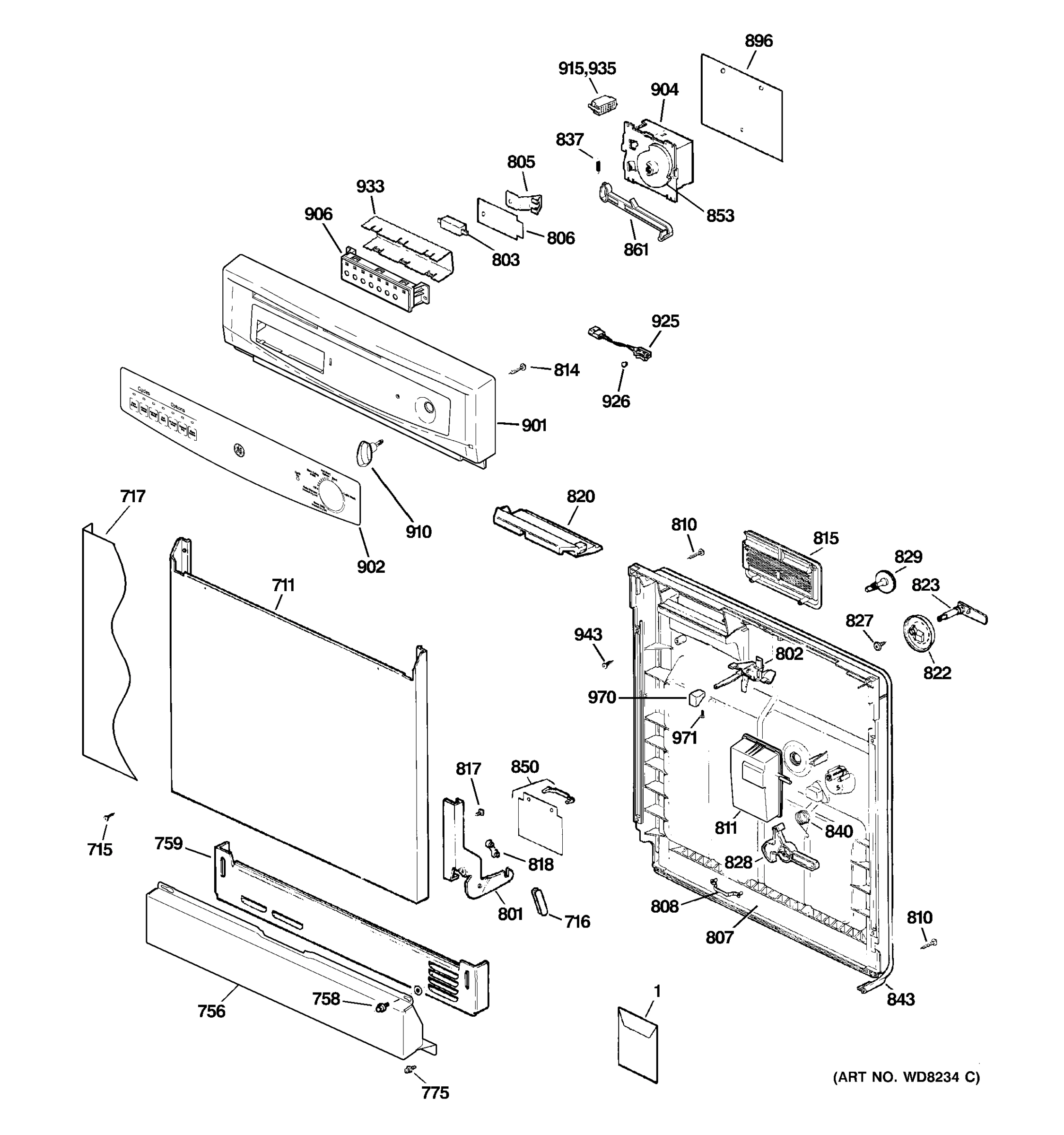 ESCUTCHEON & DOOR ASSEMBLY