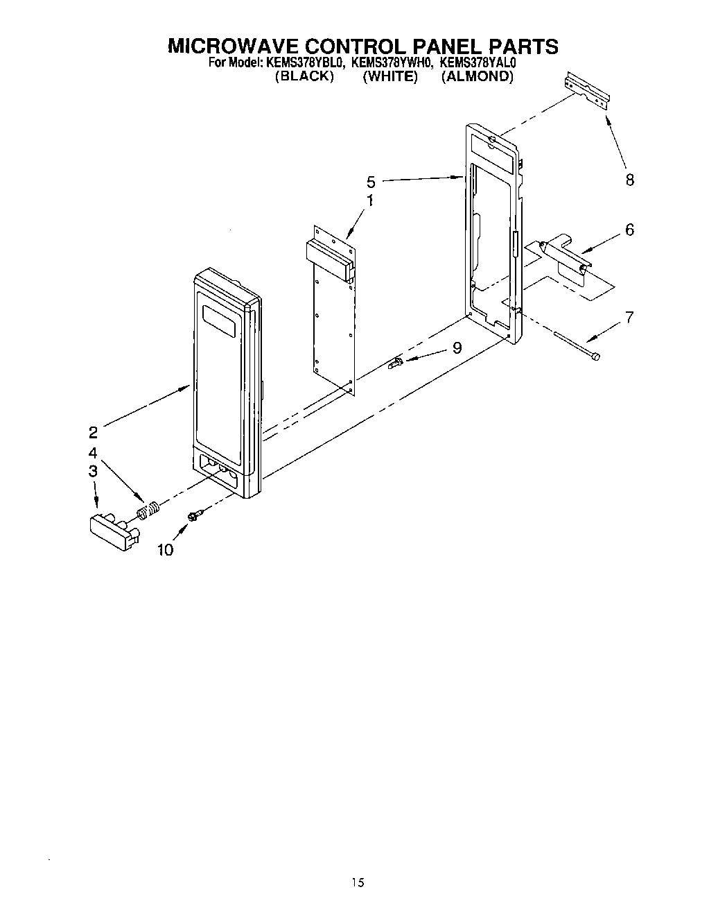 12 - MICROWAVE CONTROL PANEL