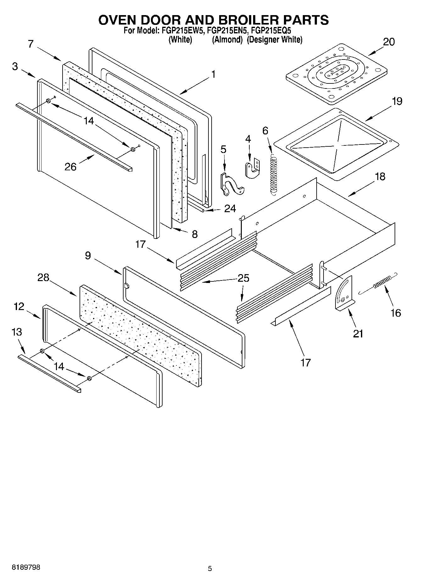 03 - OVEN DOOR AND BROILER