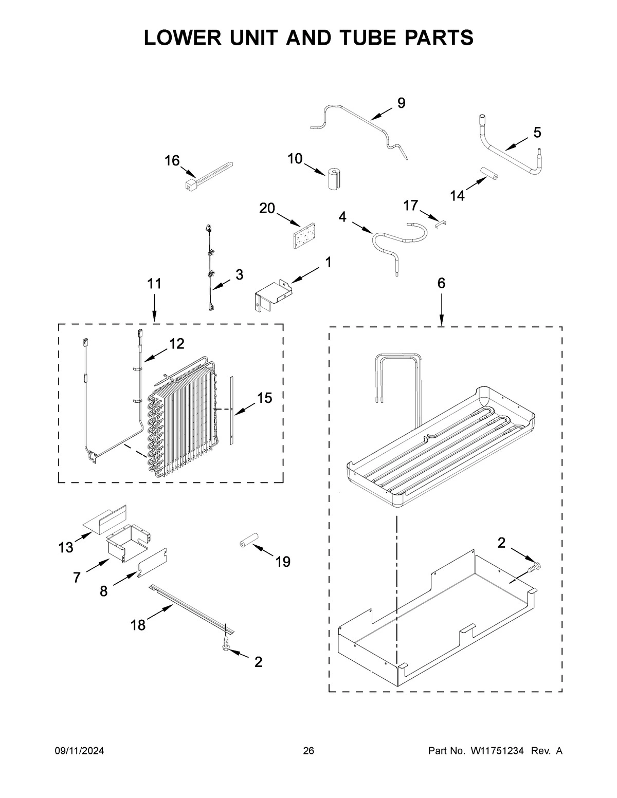 14 - LOWER UNIT AND TUBE PARTS