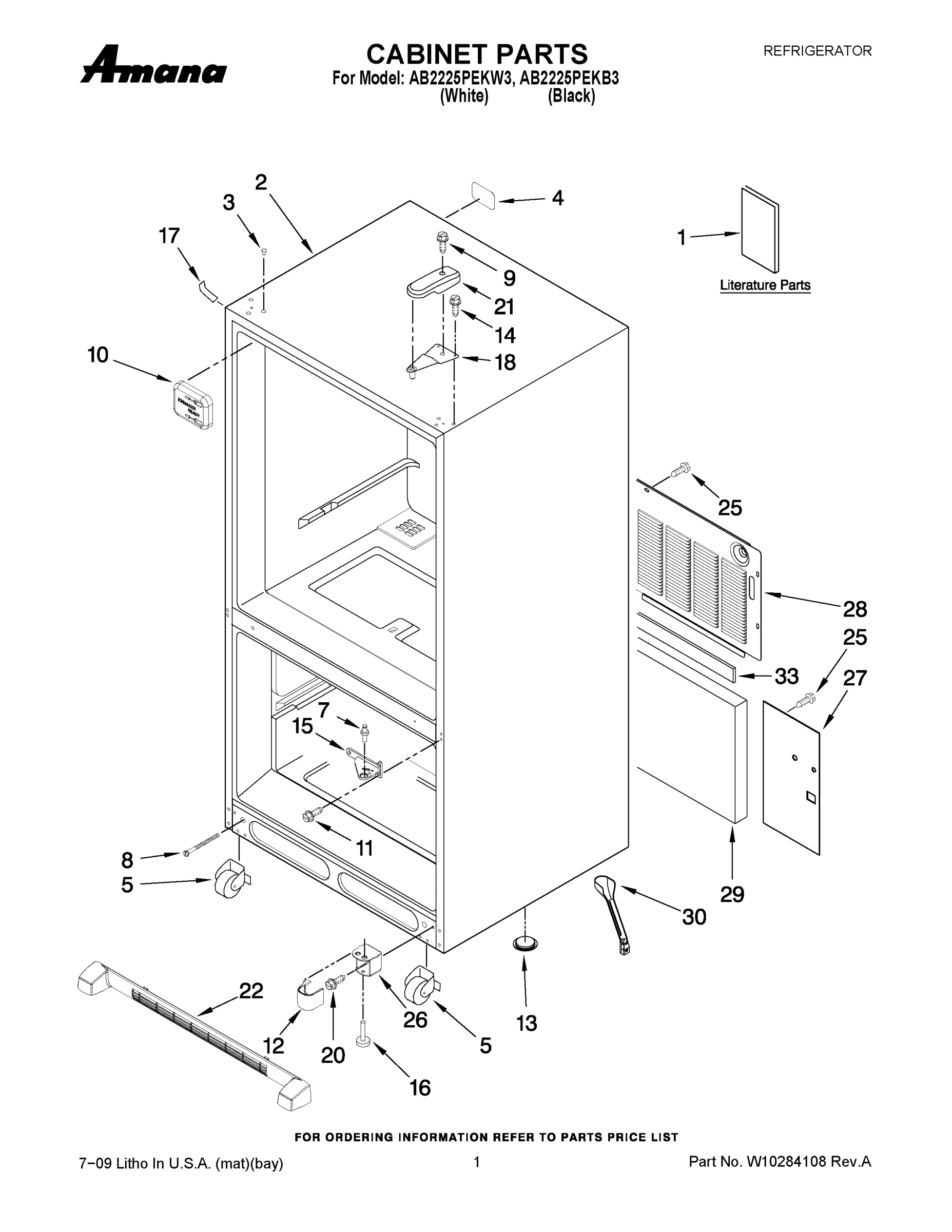 01 - CABINET PARTS