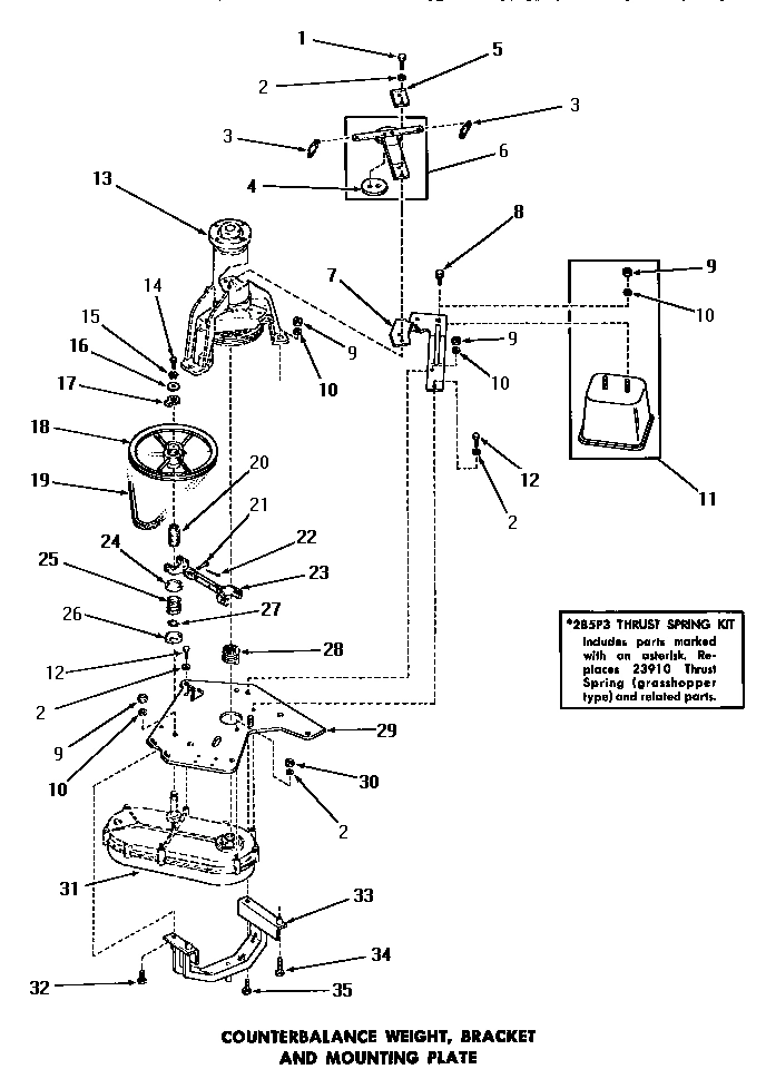 13 - COUNTERBALANCE WEIGHT, BRKT & MTG PLATE