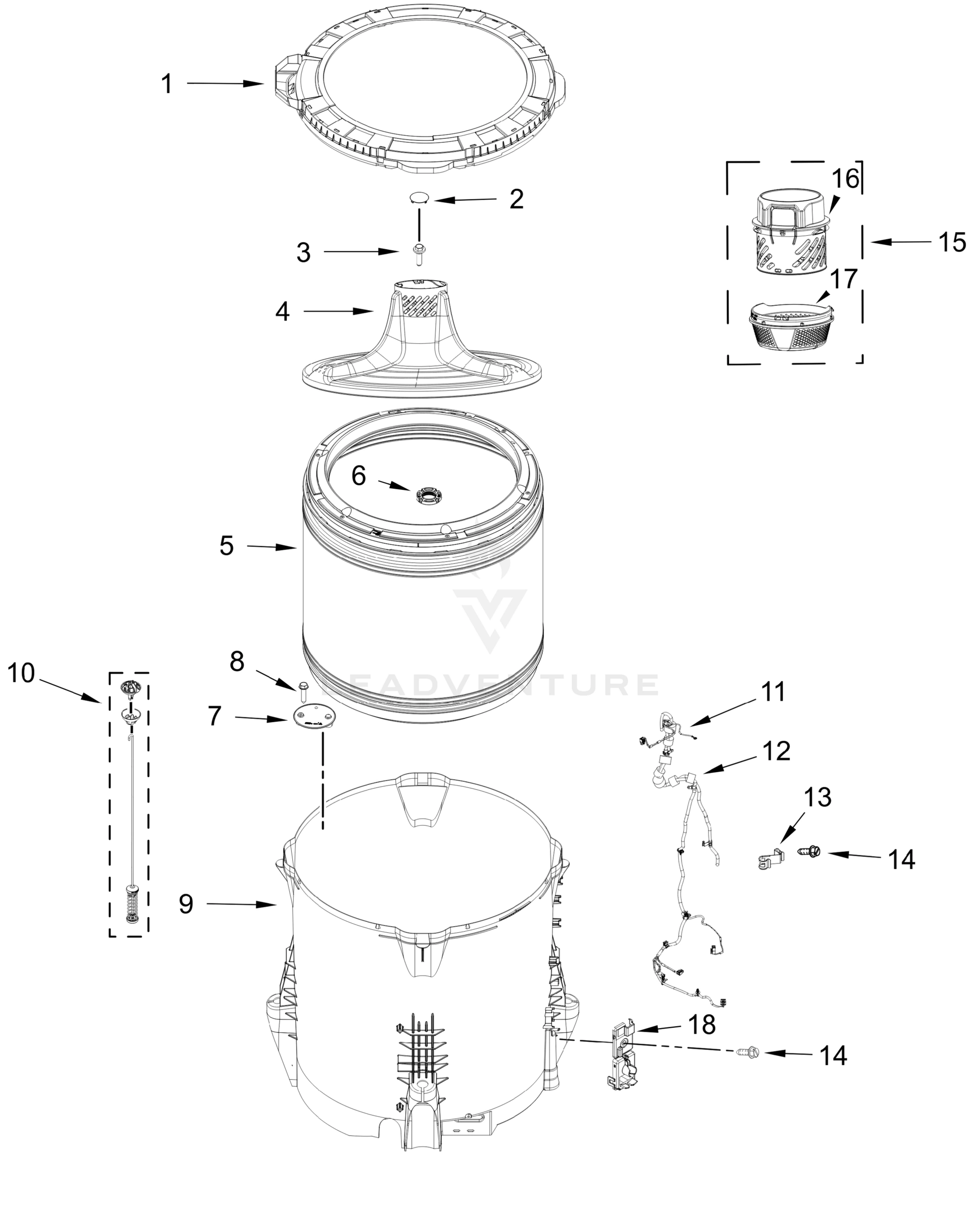 BASKET AND TUB PARTS