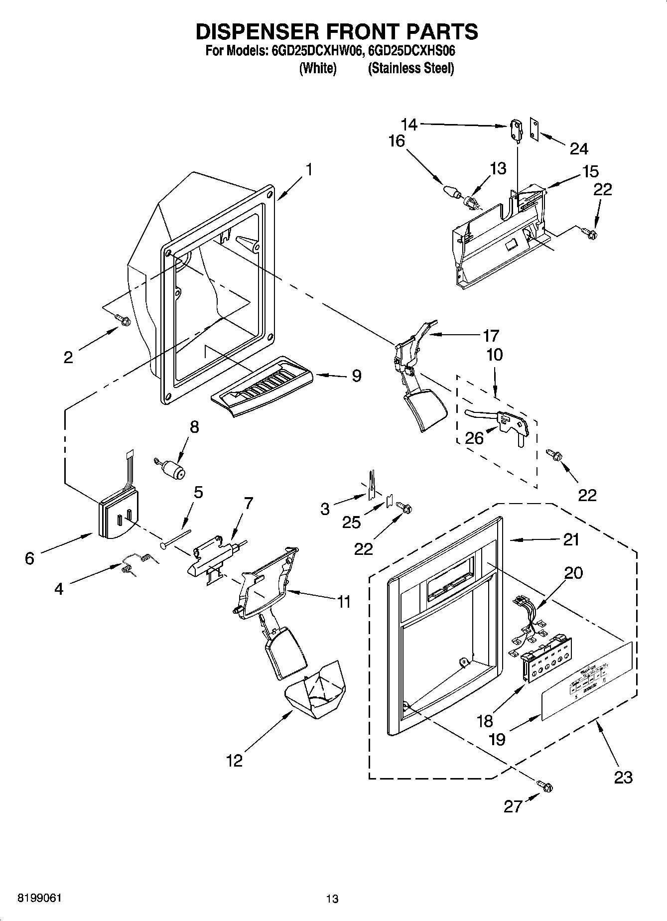 08 - DISPENSER FRONT PARTS