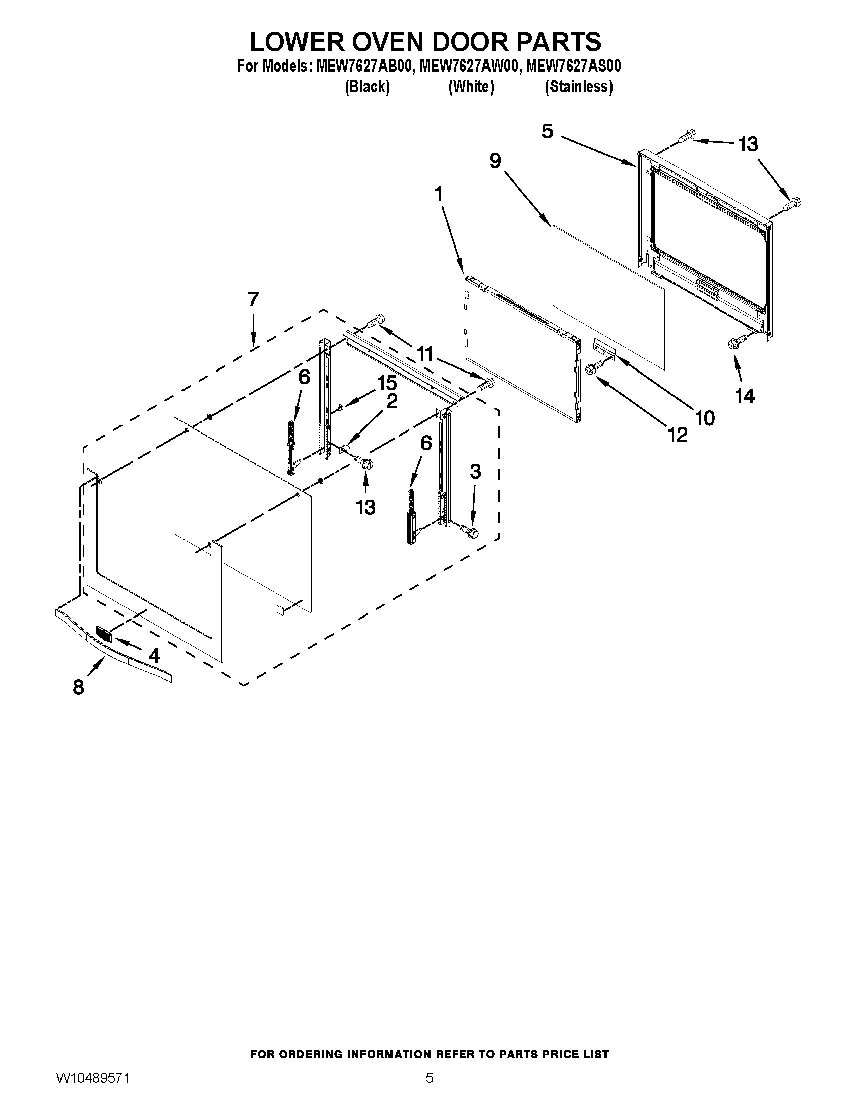 03 - LOWER OVEN DOOR PARTS