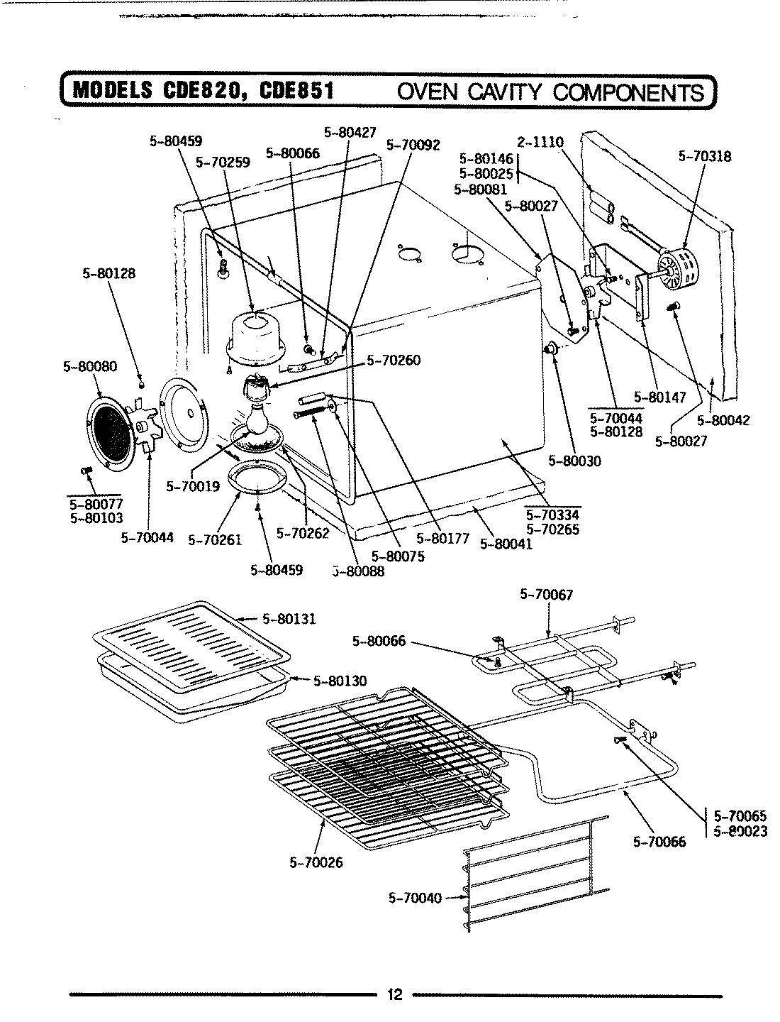 11 - OVEN CAVITY & COMPONENTS