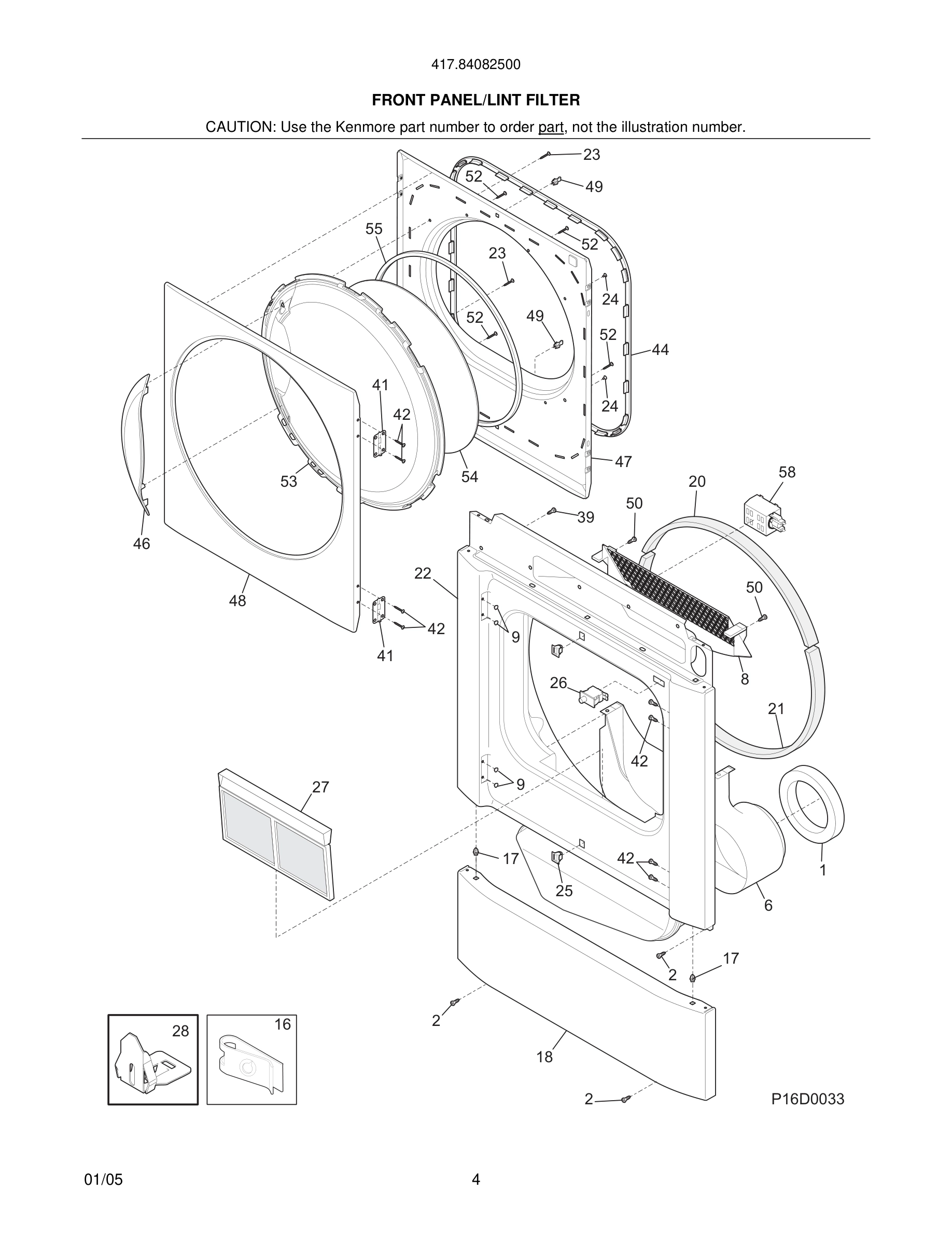 05 - FRONT PANEL/LINT FILTER