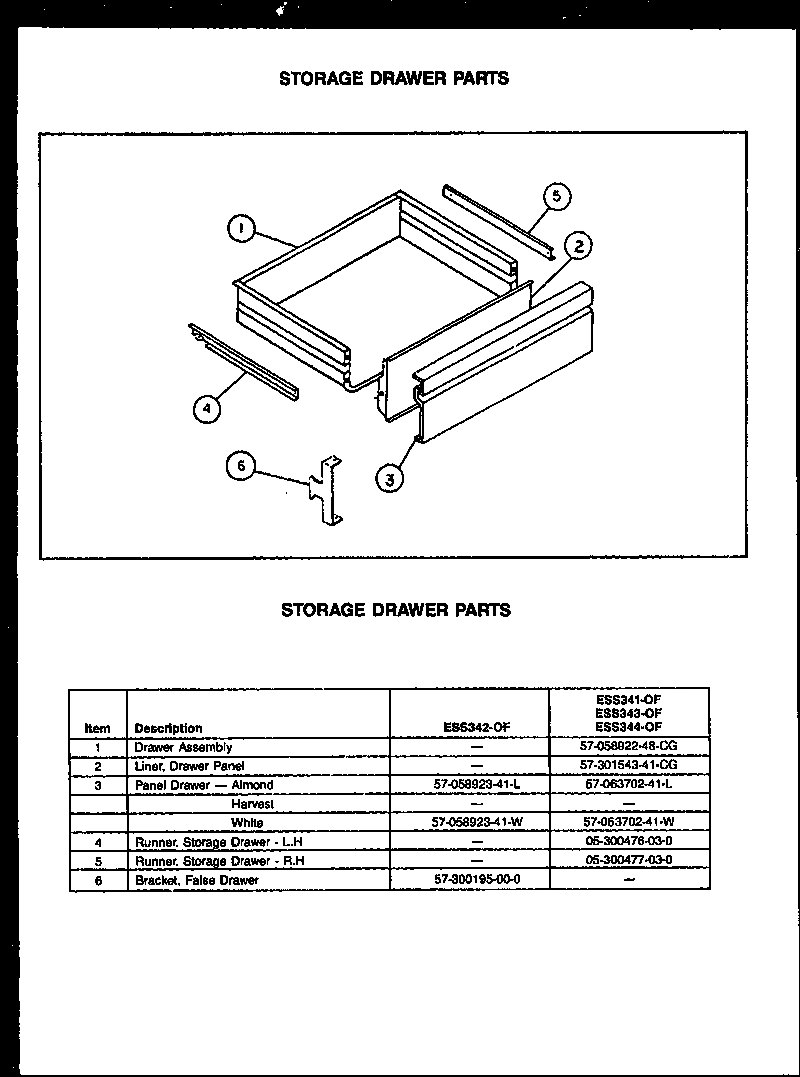 06 - STORAGE DRAWER PARTS