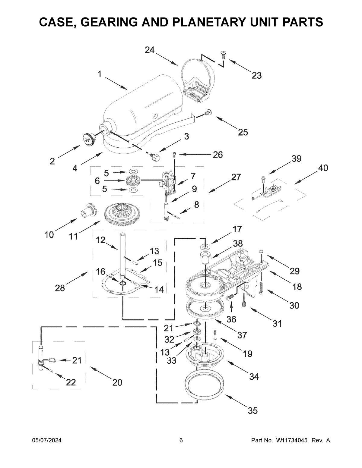 04 - CASE, GEARING AND PLANETARY UNIT PARTS