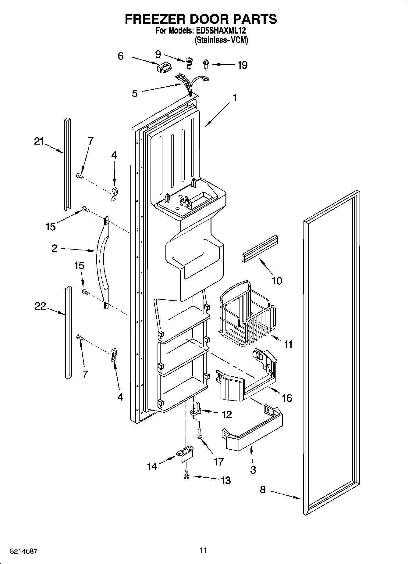 07 - FREEZER DOOR PARTS